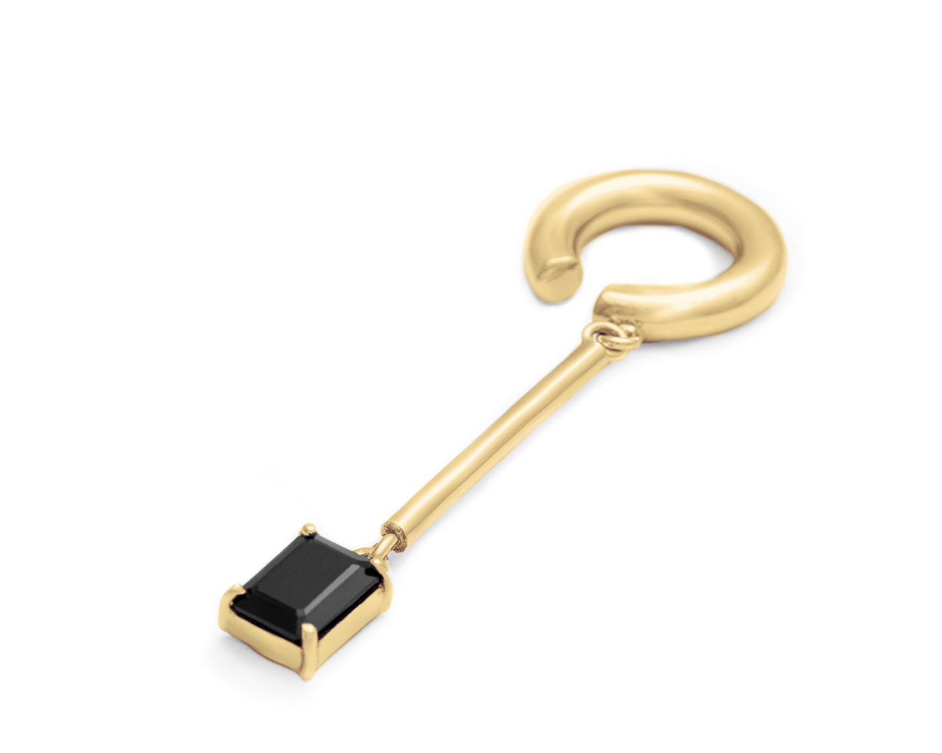 Bar and onix ear-cuff