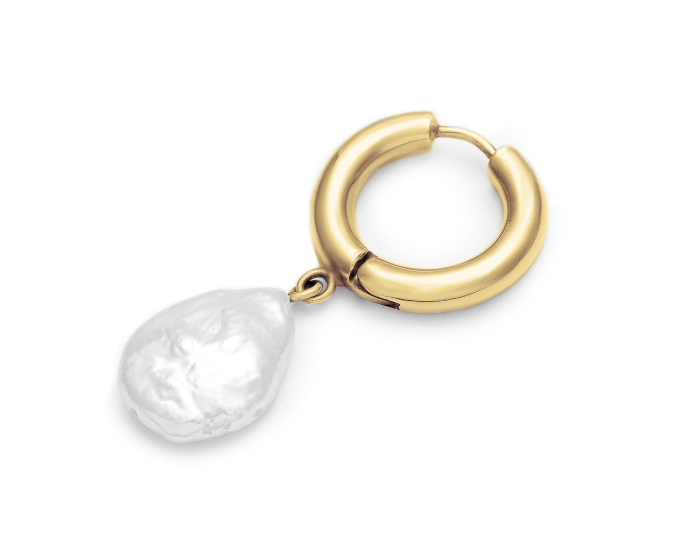 Loa hoop & baroque pearl