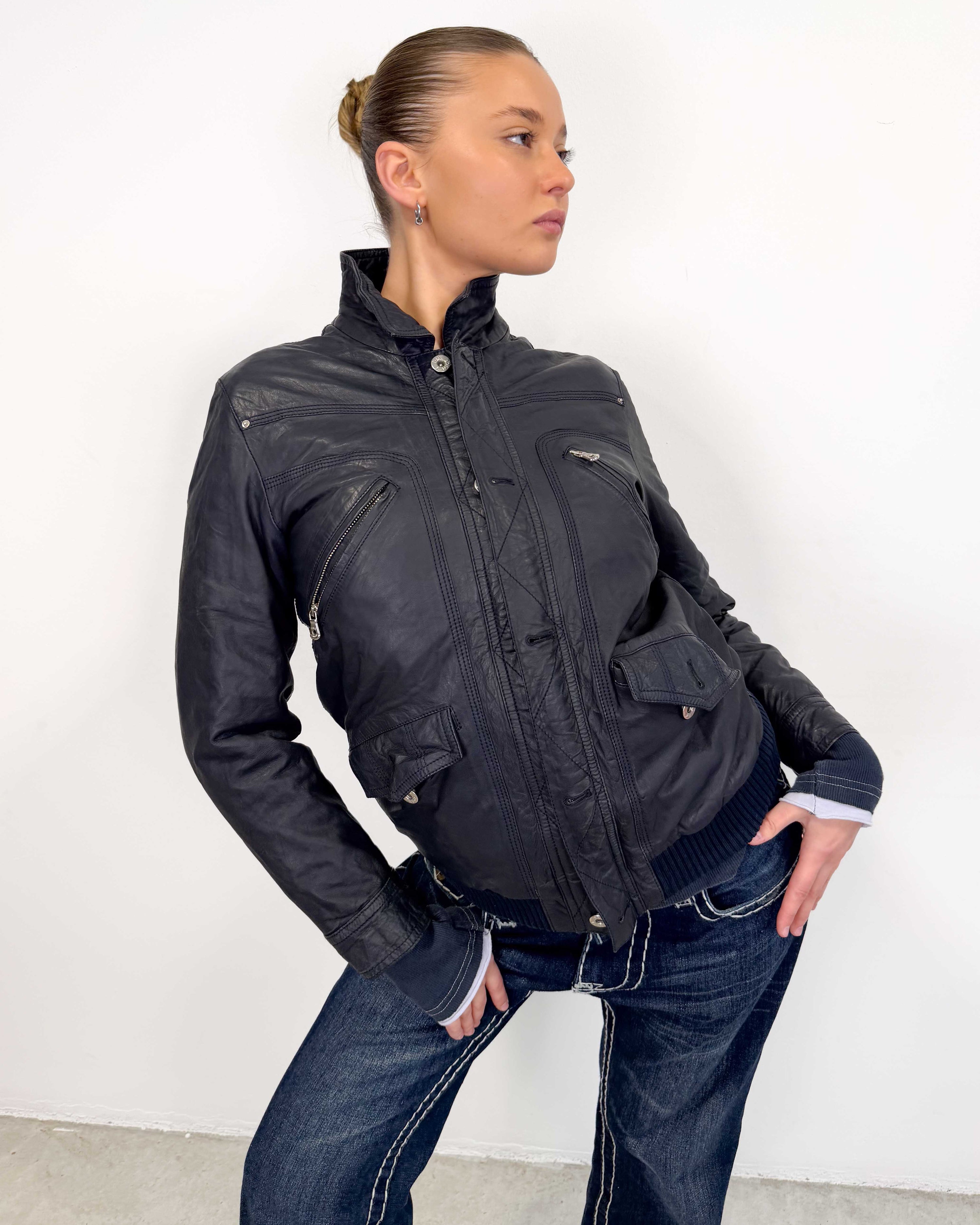 The electra leather jacket by dolce & gabbana