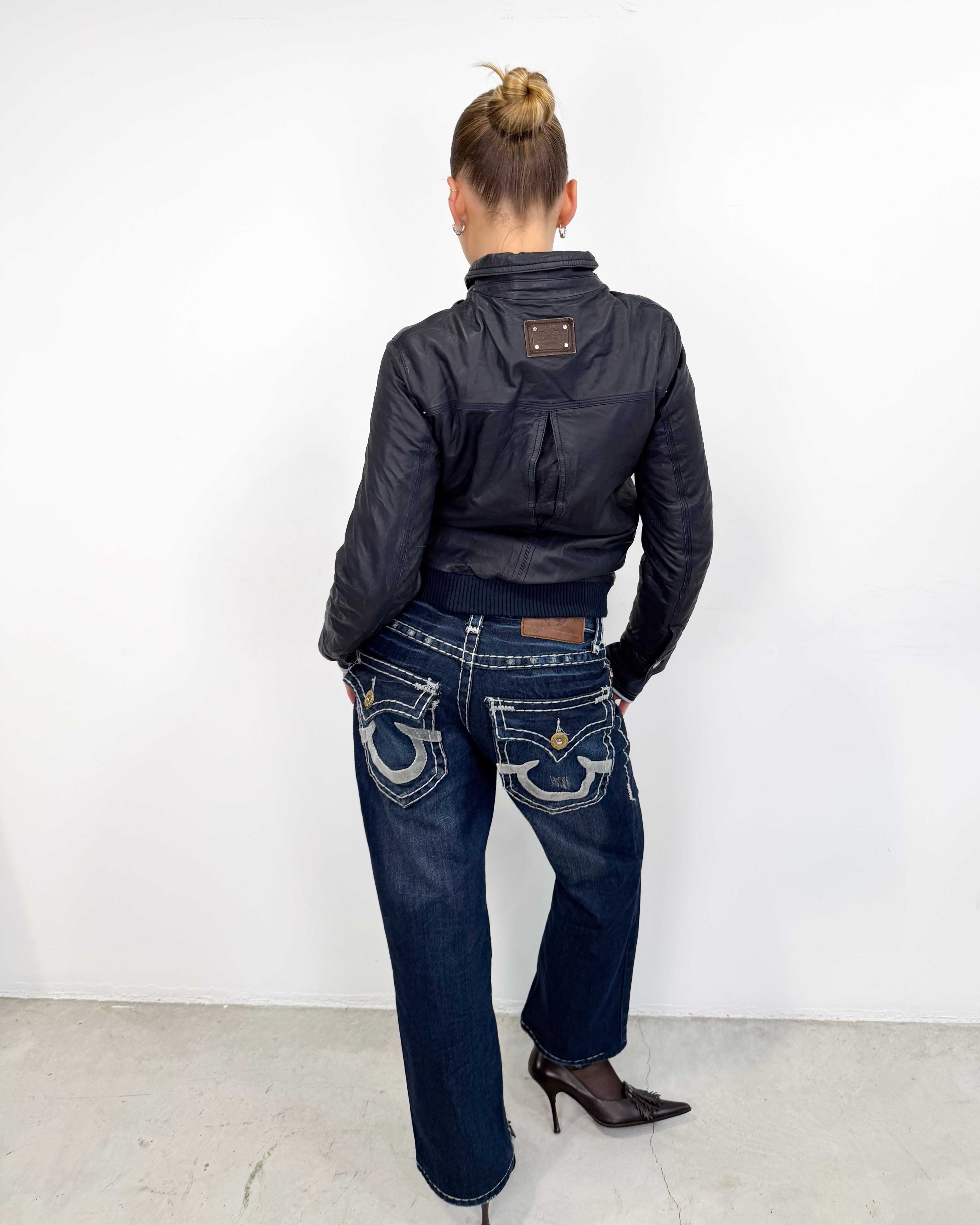 The electra leather jacket by dolce & gabbana