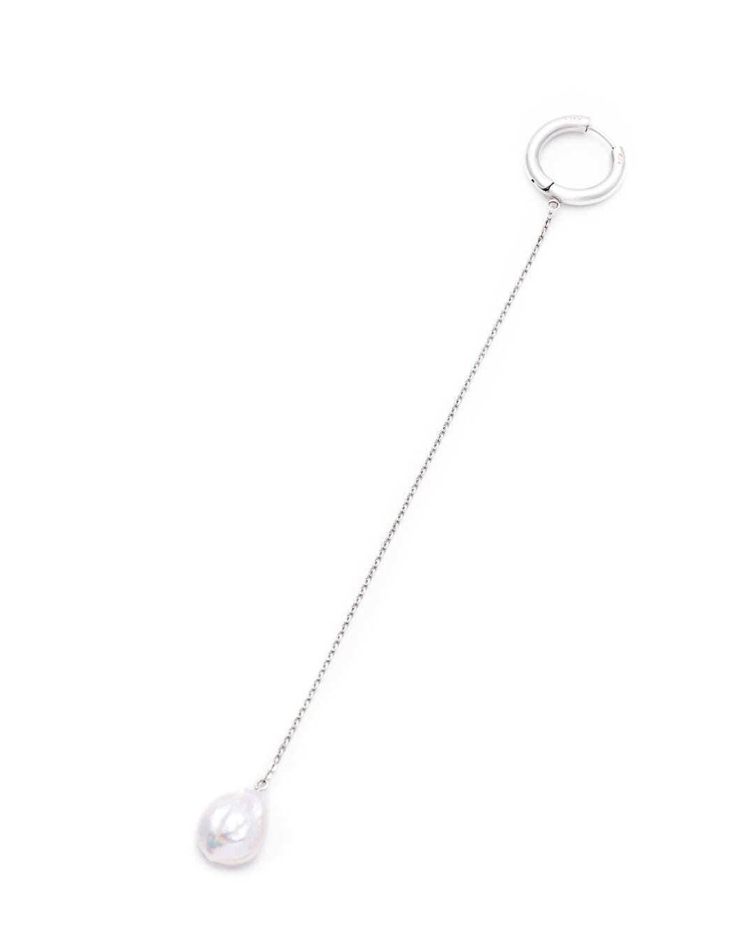 Chain & baroque pearl loa hoop