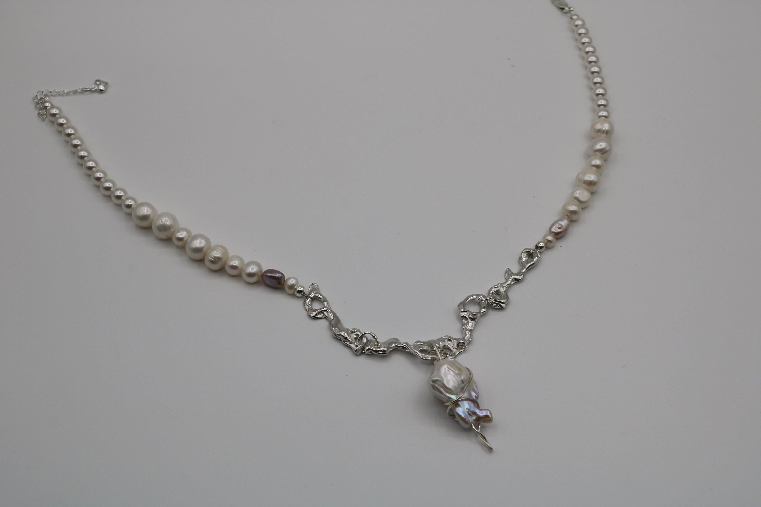 Darling silver necklace - purple