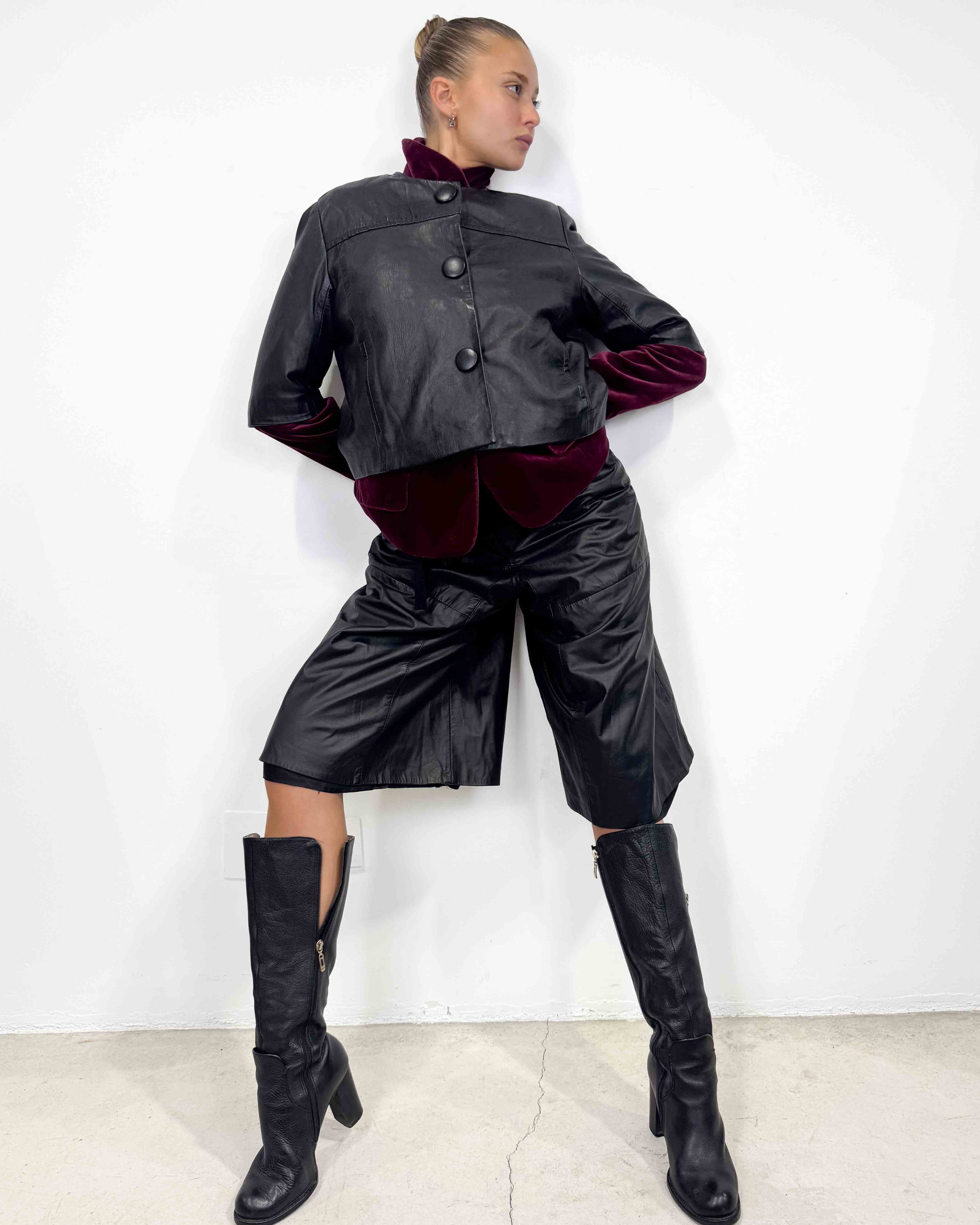 The clarice leather jacket
