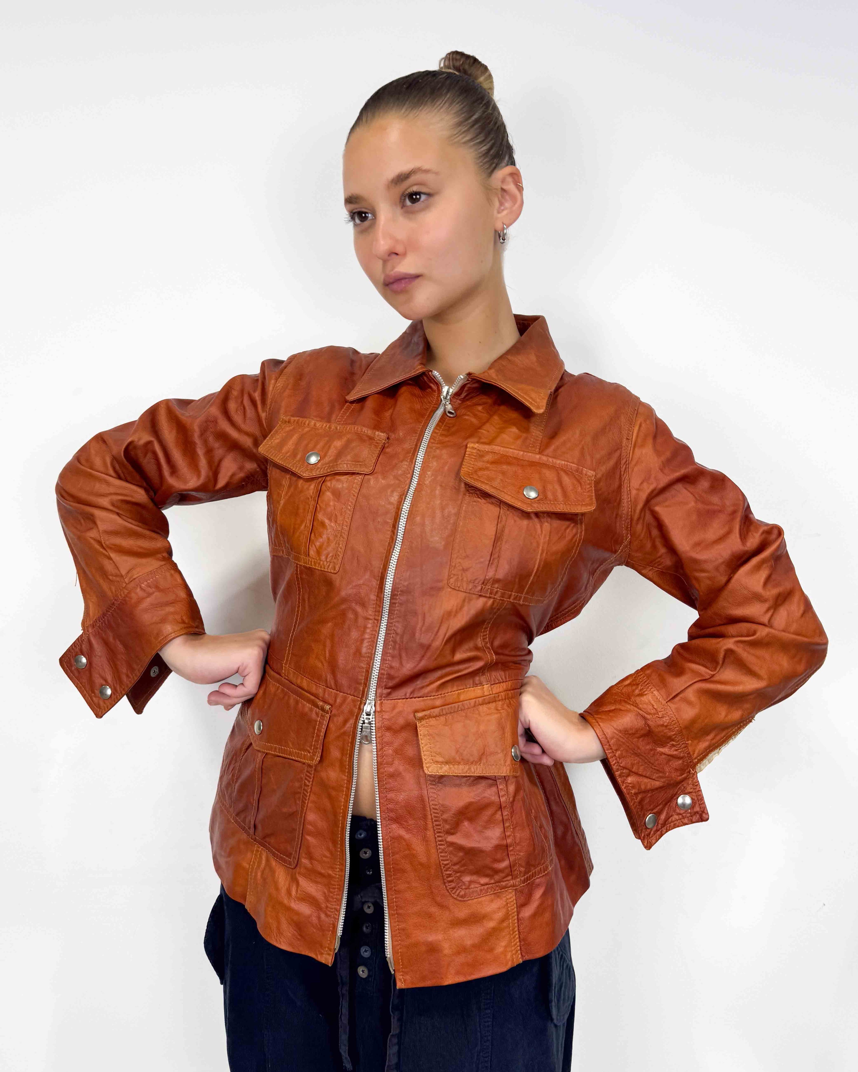 The fabiana leather jacket