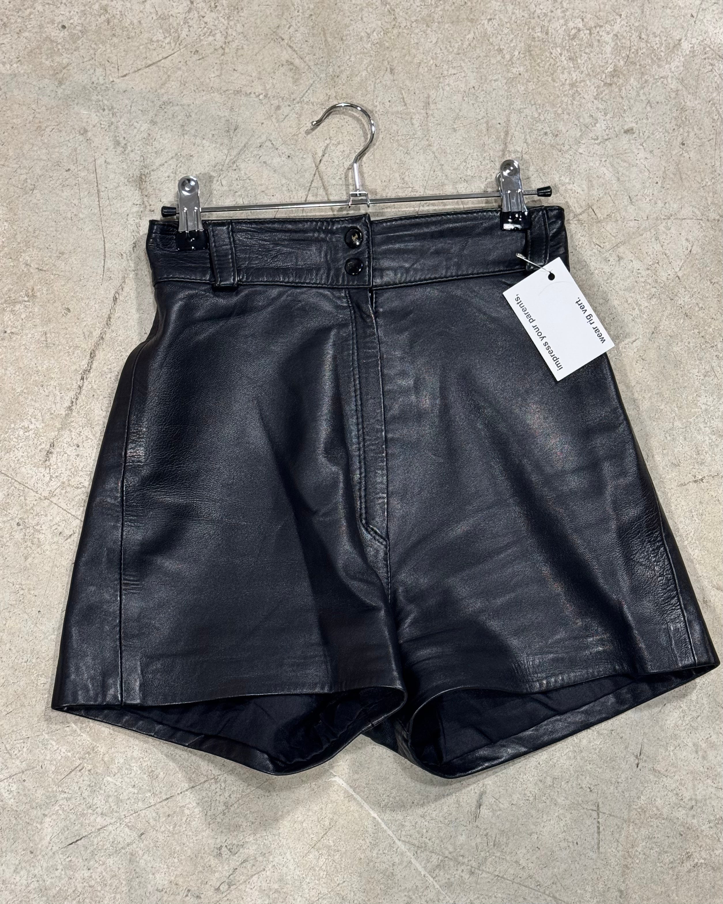 The amelia leather shorts