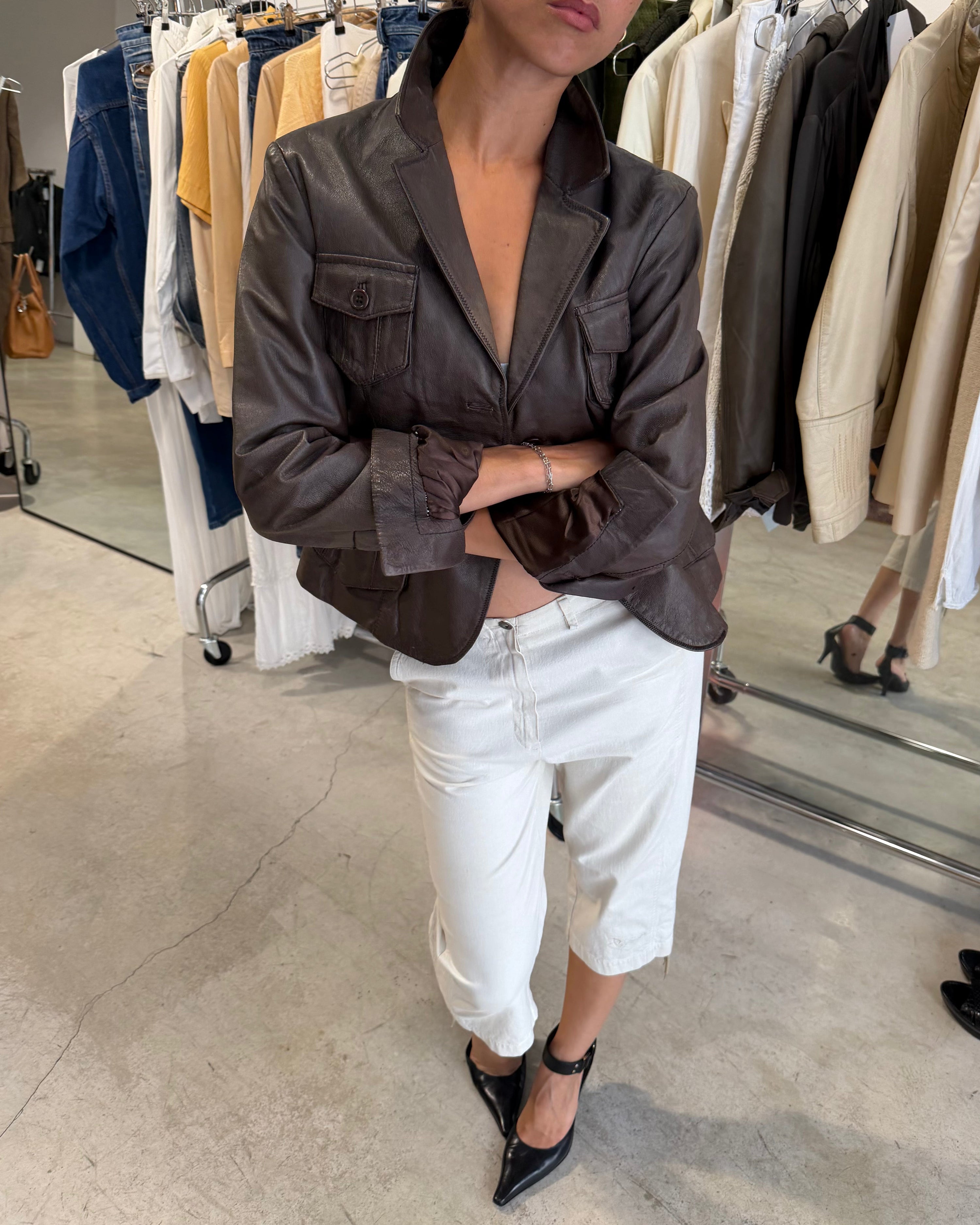The emilia leather jacket