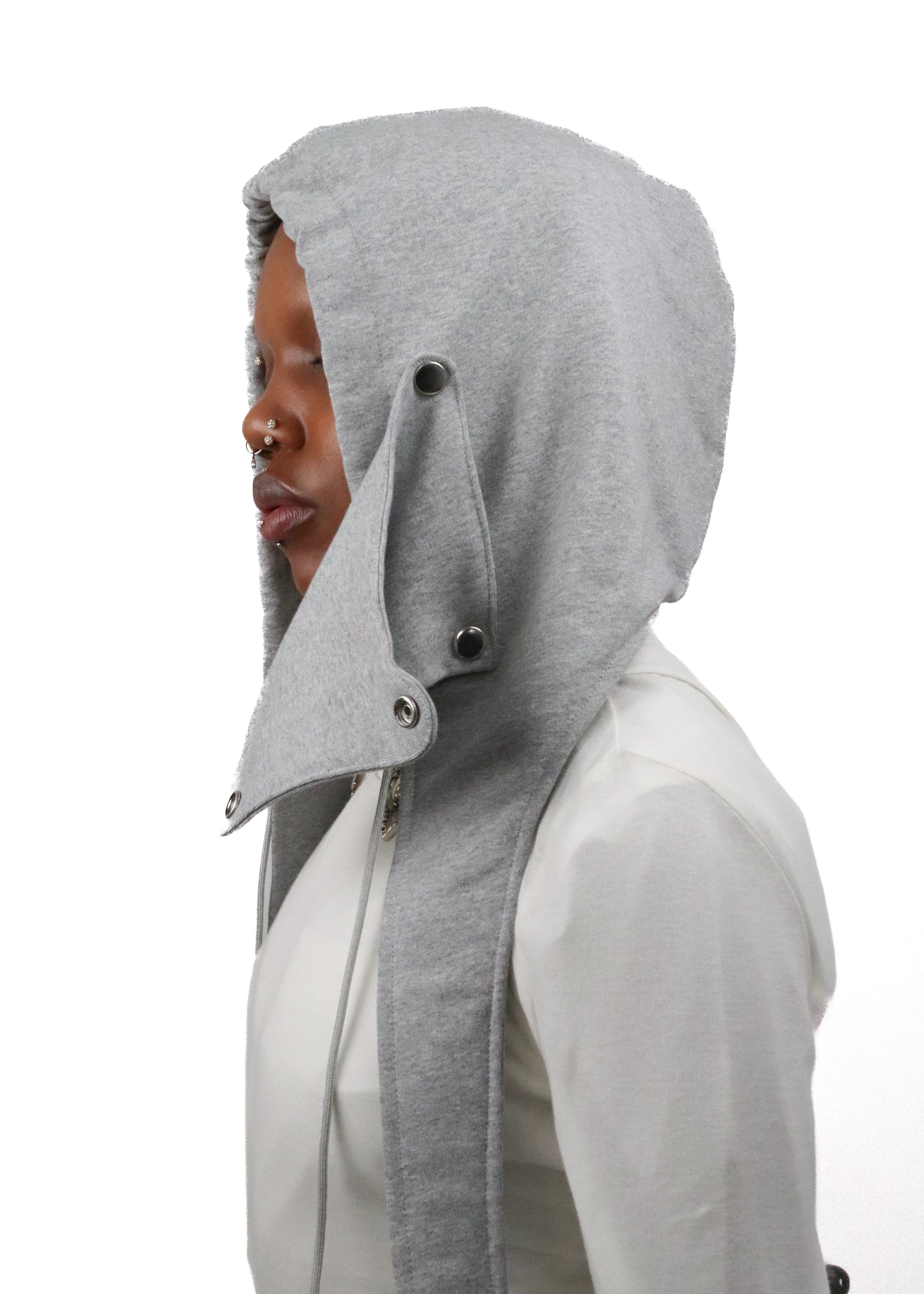 Jersey hooded scarf