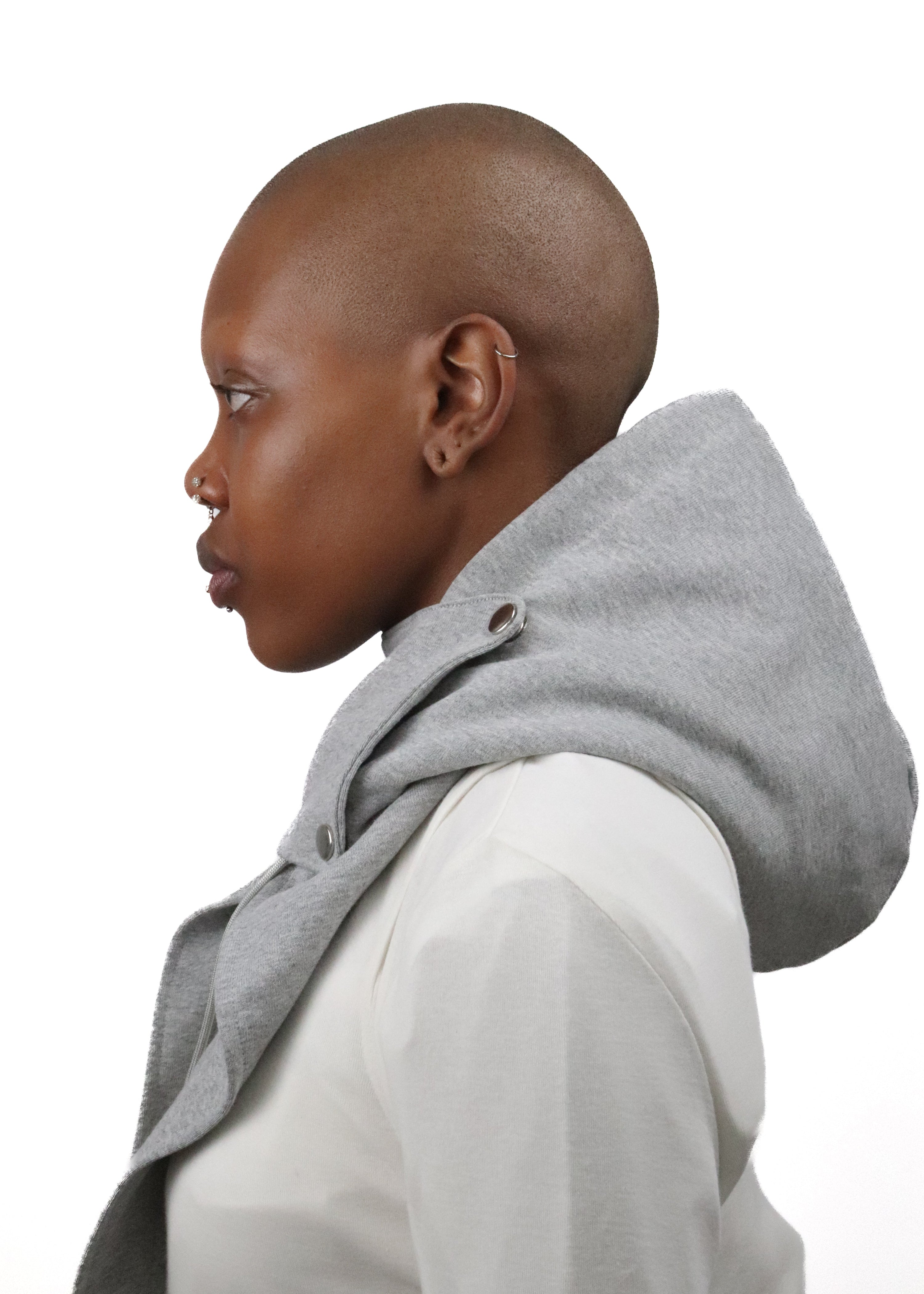 Jersey hooded scarf