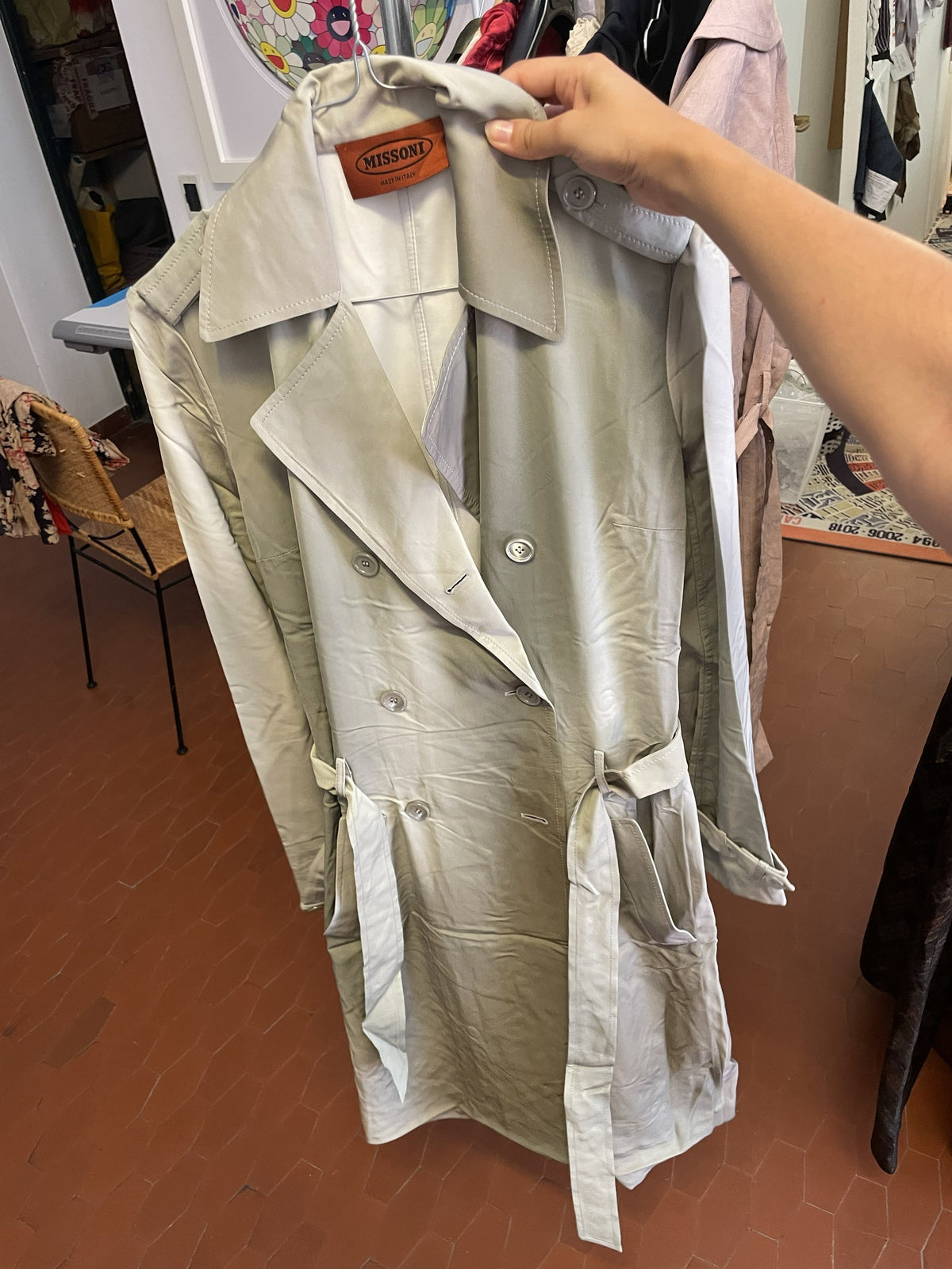 Missoni grey trench