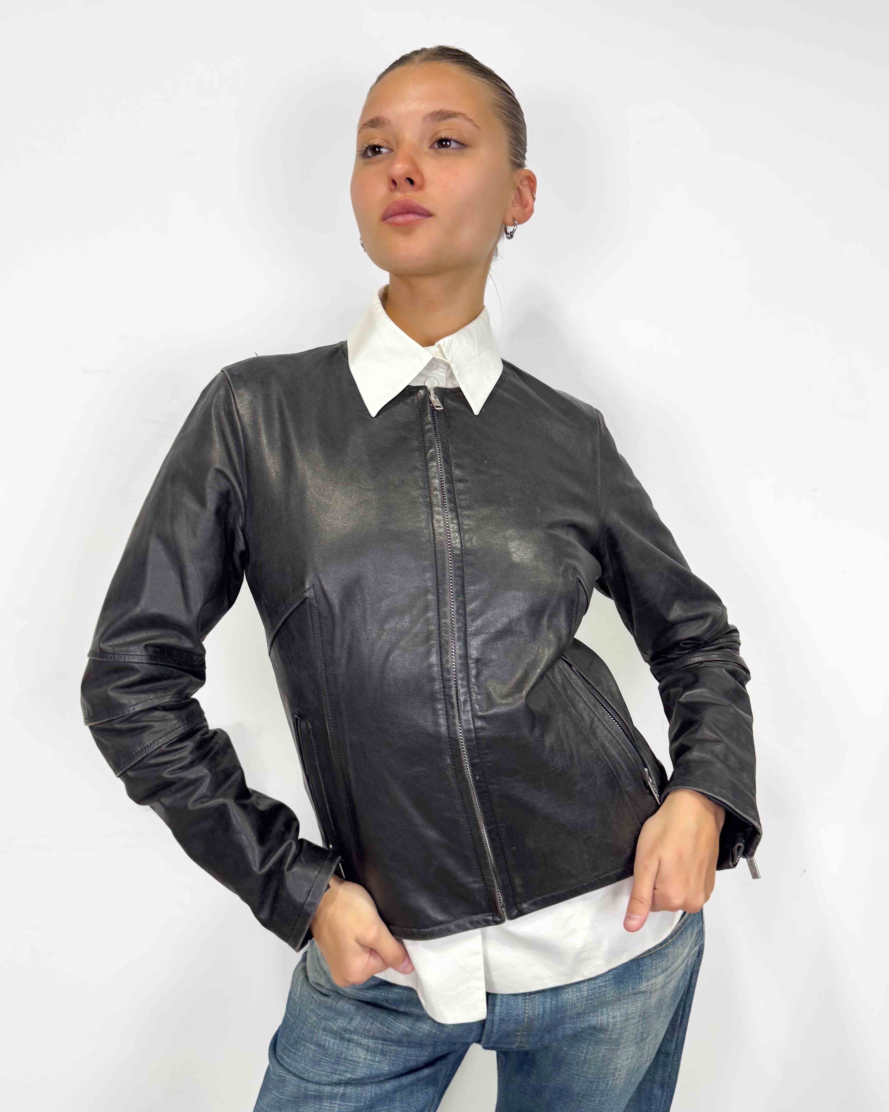 The coleen leather jacket by levis