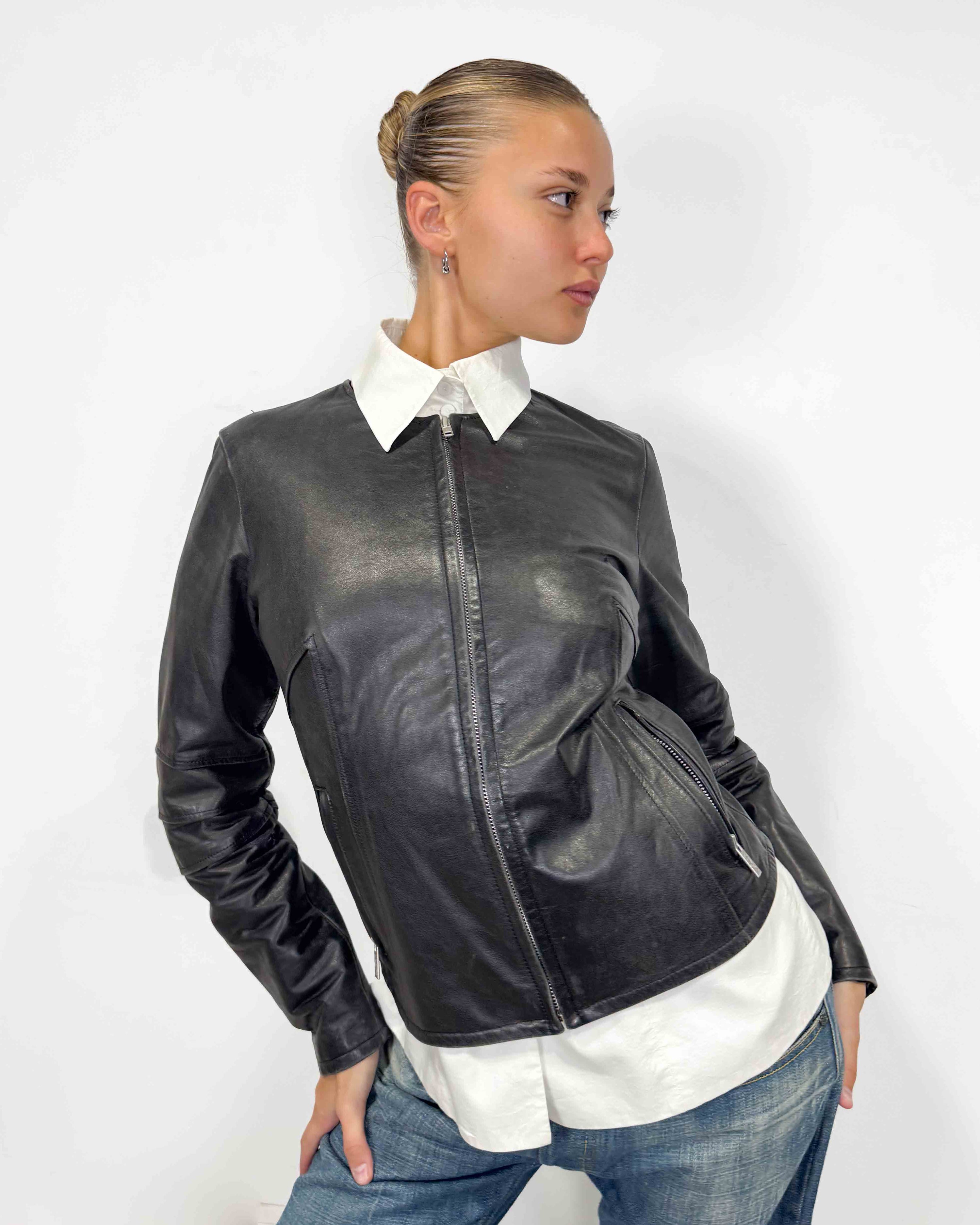 The coleen leather jacket by levis