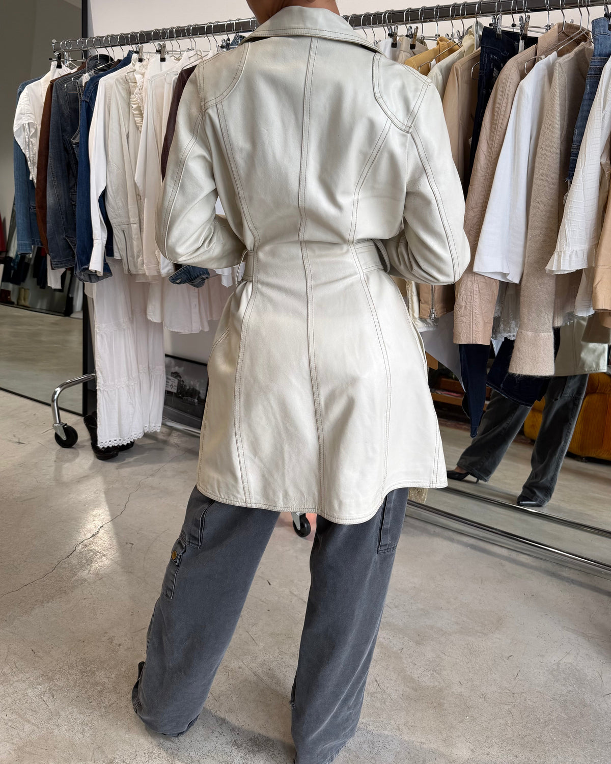 The jasmina leather coat