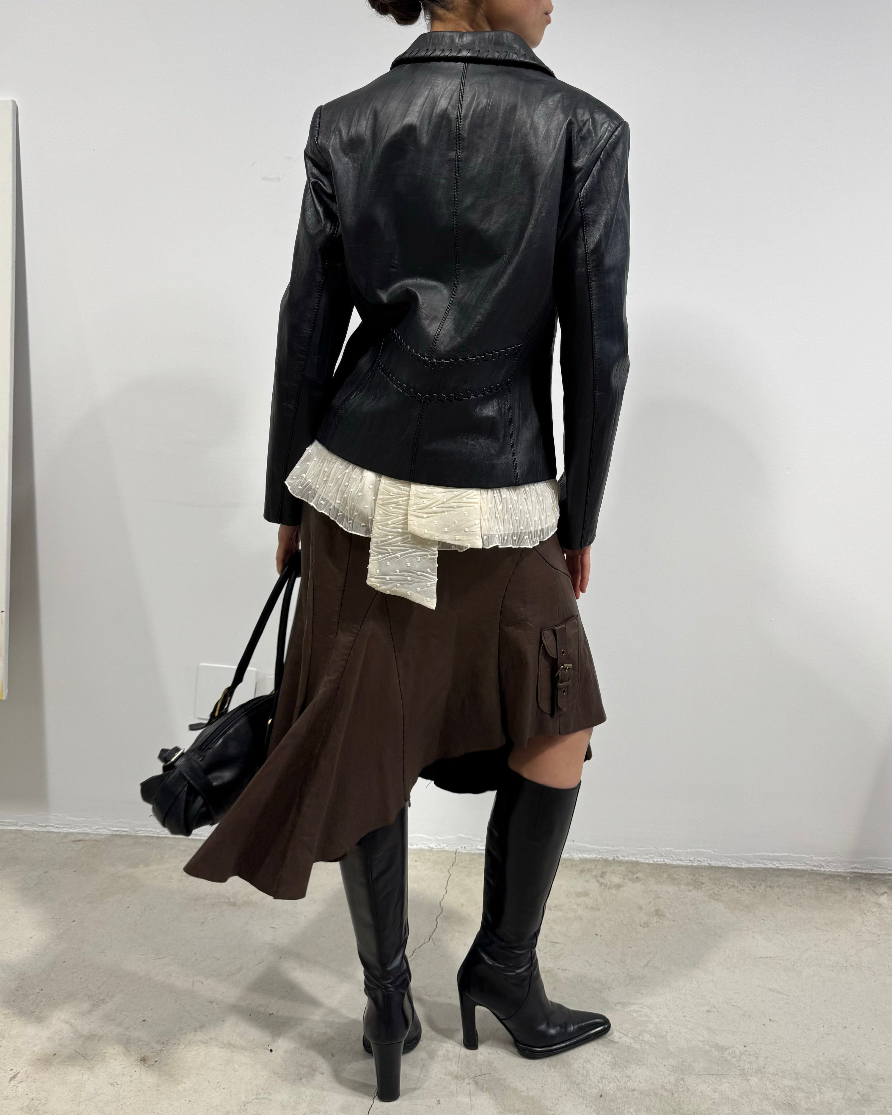 The carol leather blazer