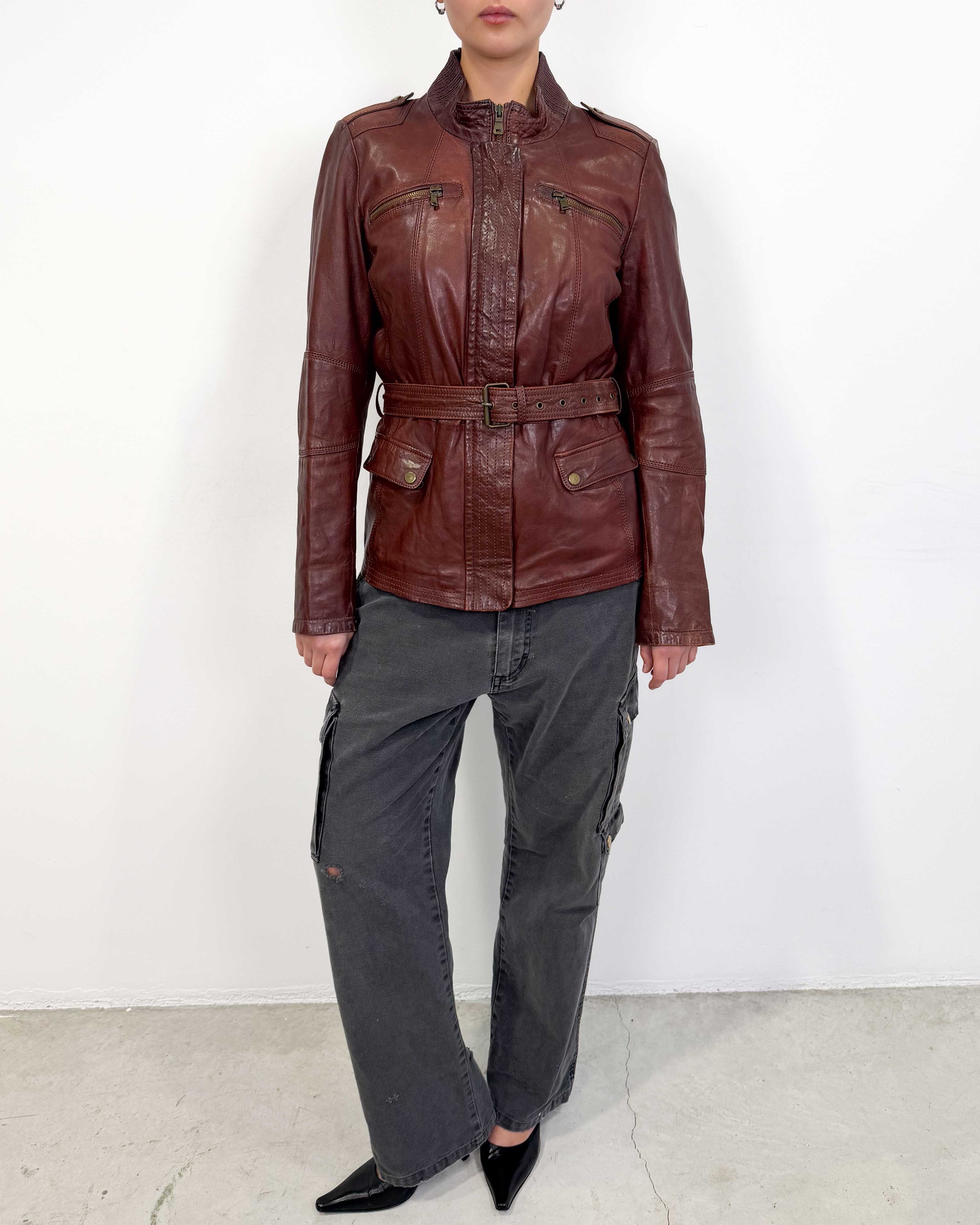 The klara leather jacket