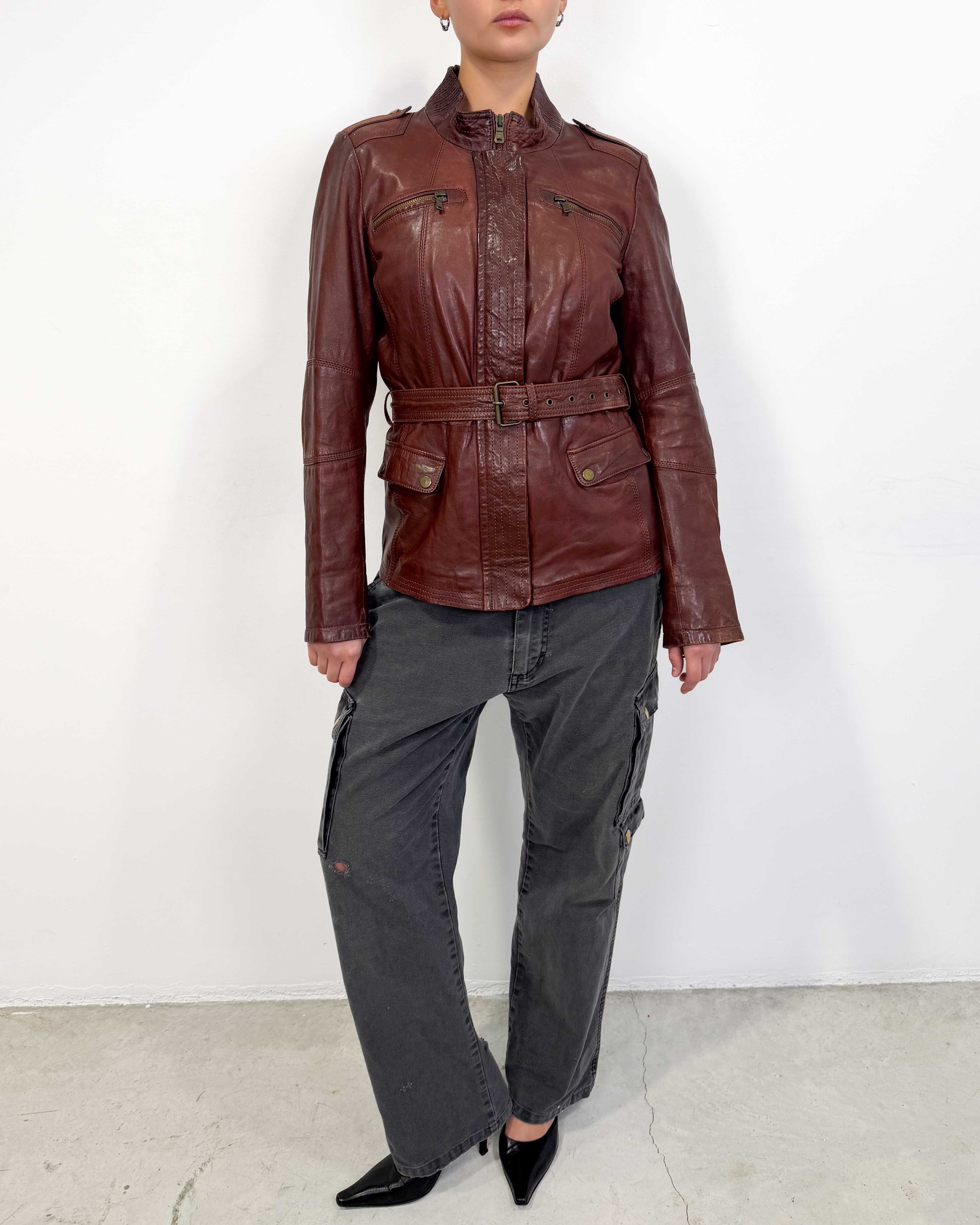 The klara leather jacket