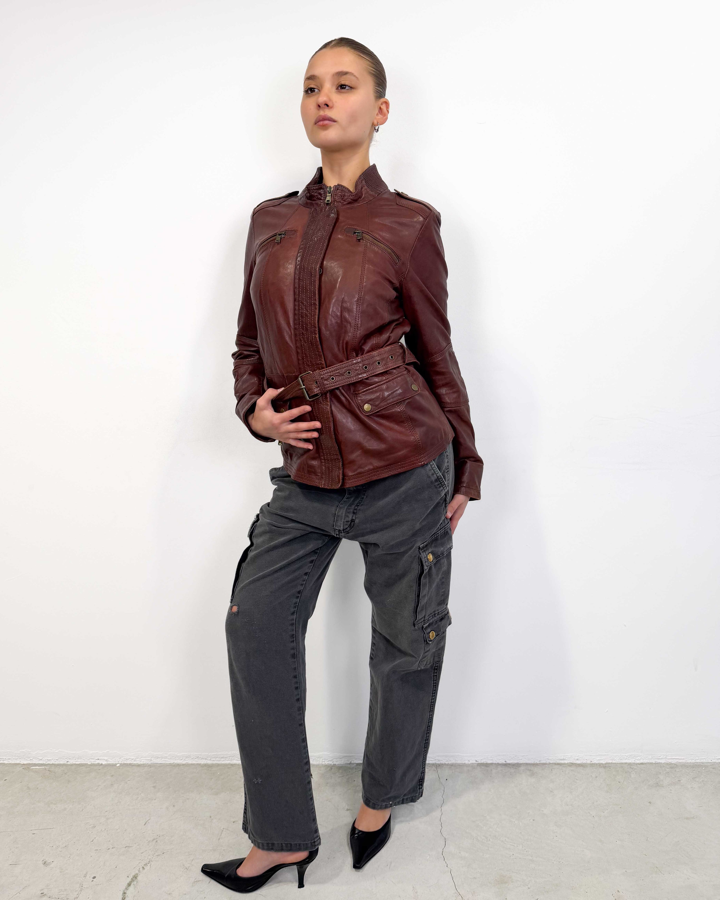 The klara leather jacket