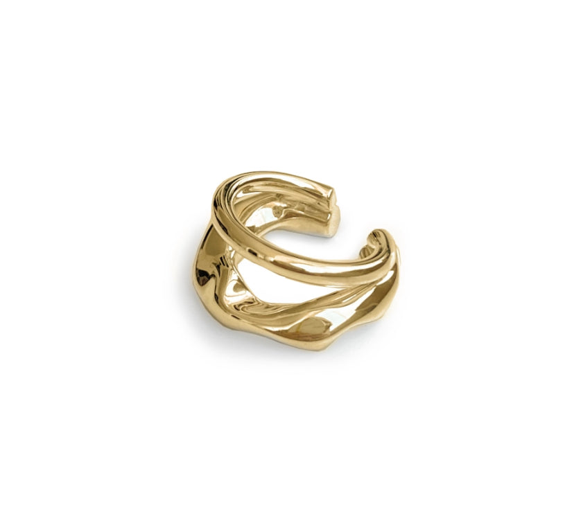 Molten double ear-cuff