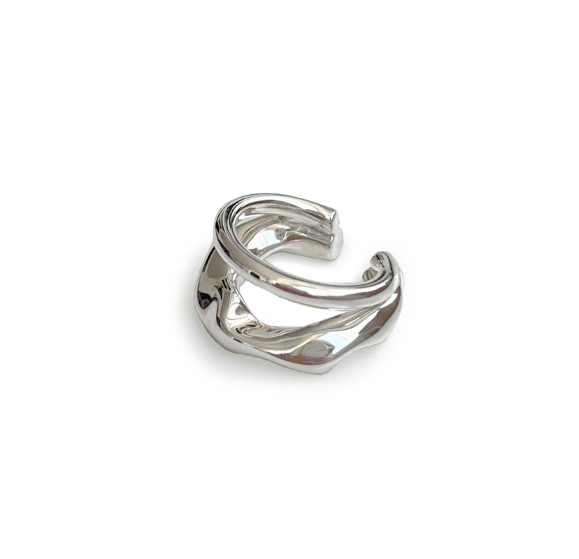Molten double ear-cuff