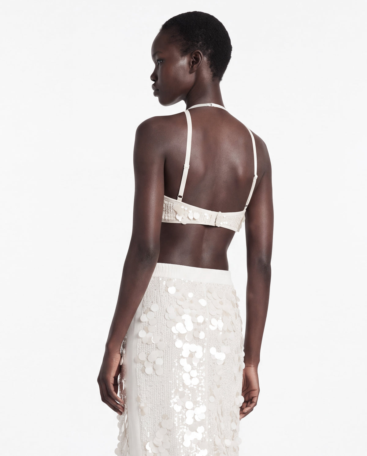 Sequin bralette ivory