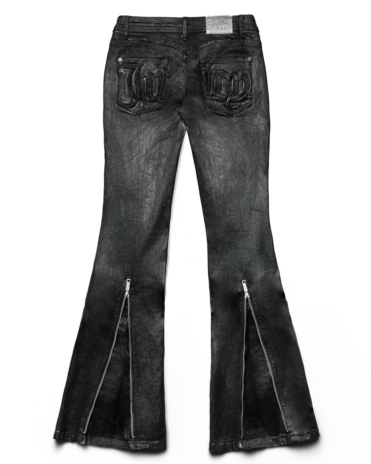 Juicy x racer waxed flared denim