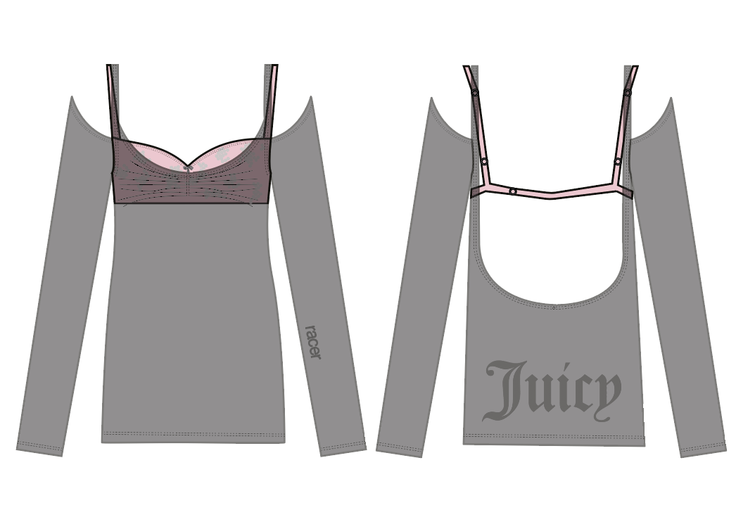 Juicy x racer mesh top