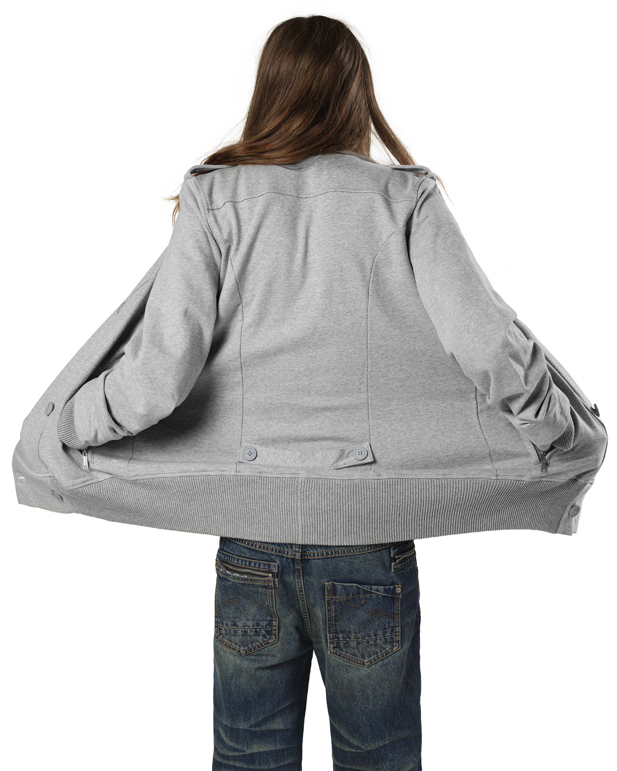 Grey jersey jacket