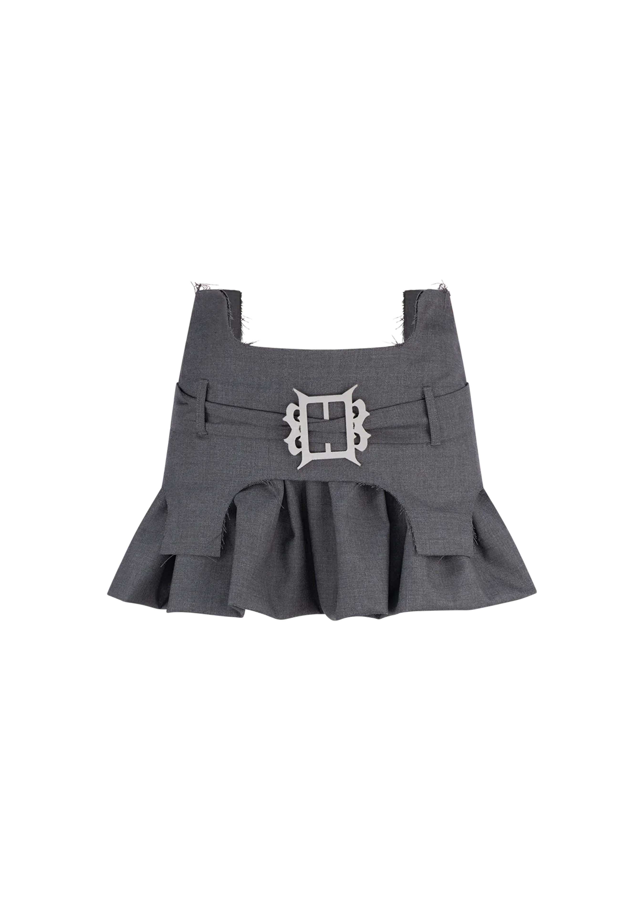 Wool garter skirt