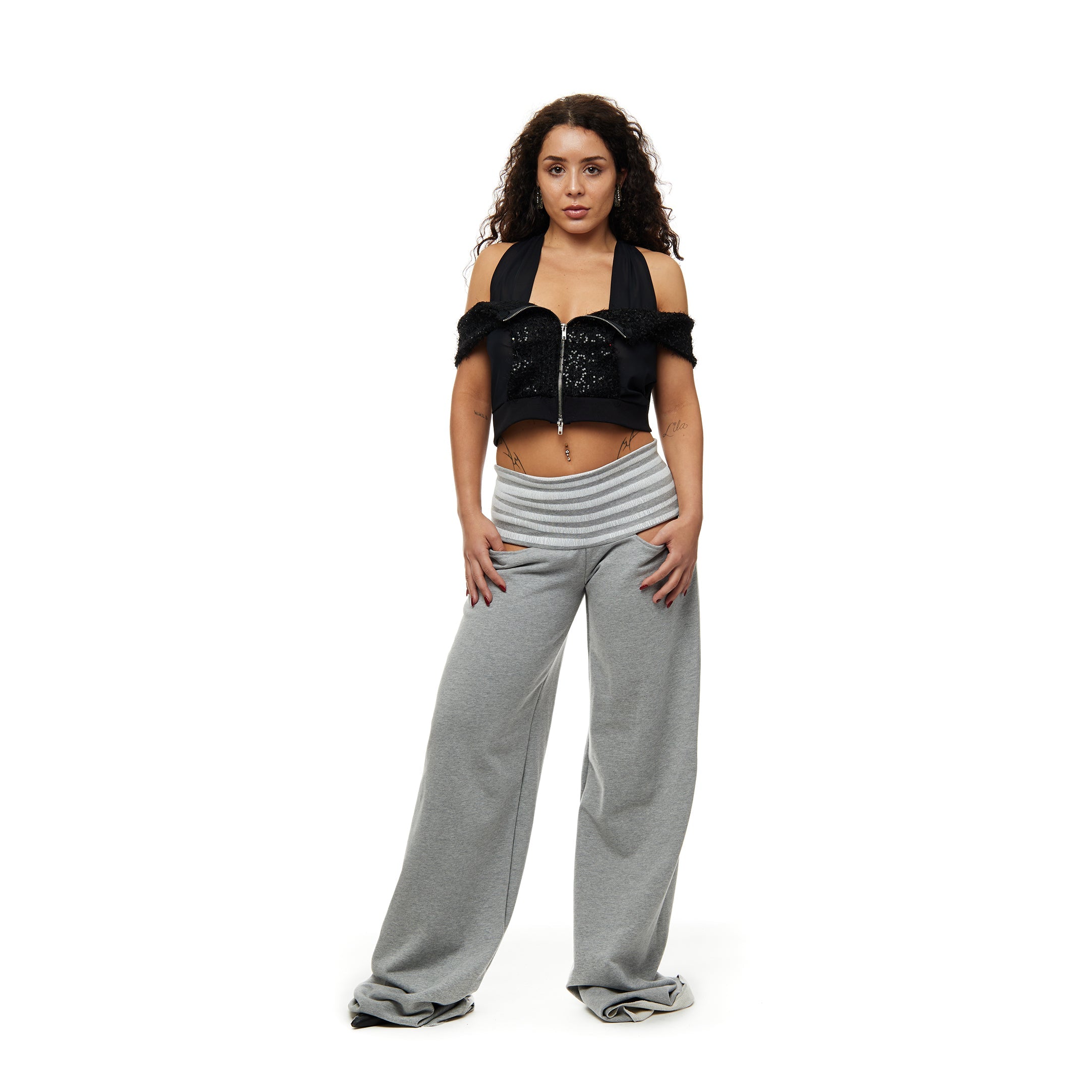 Circus pant - grey/white