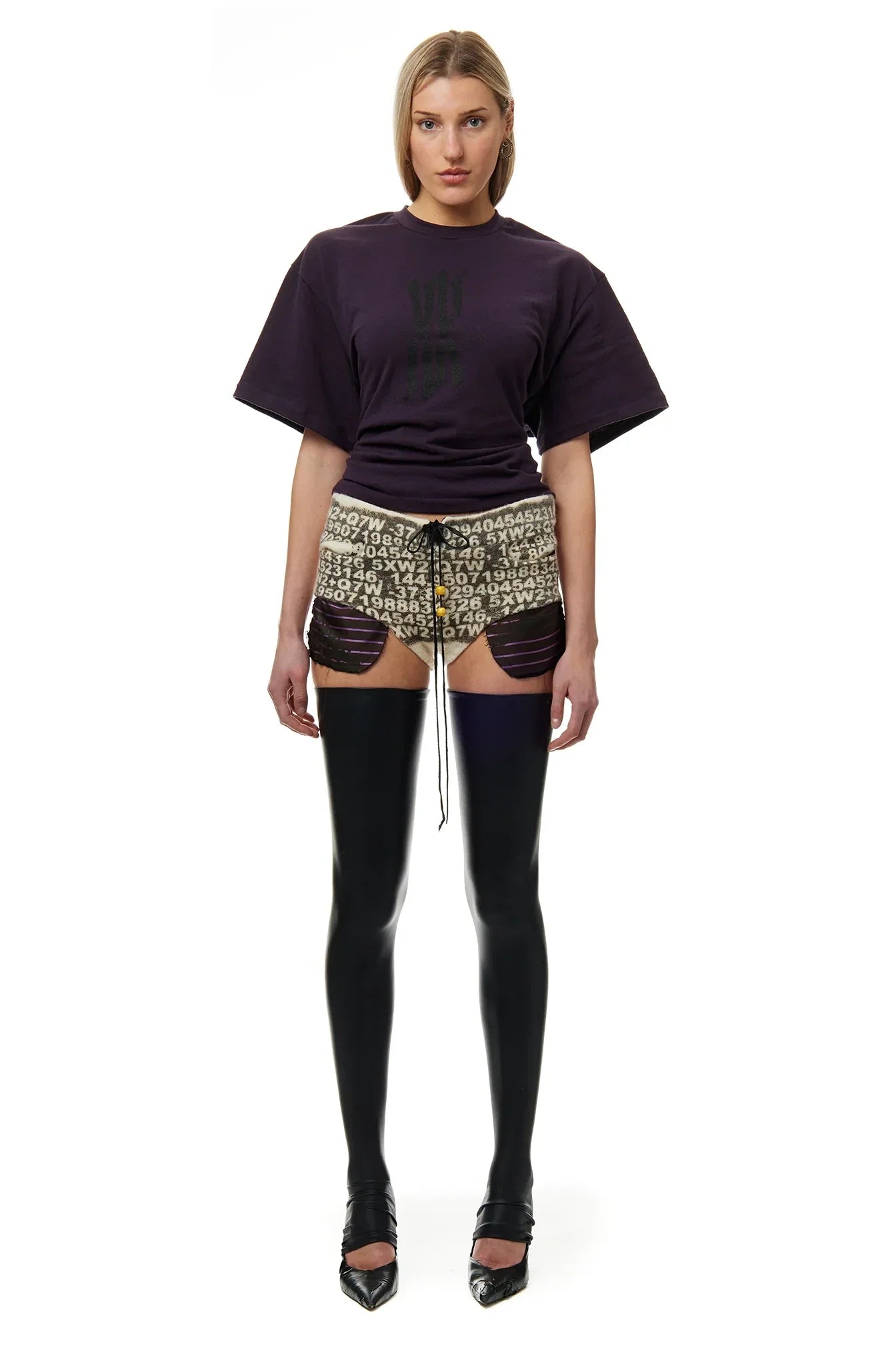 Screenprinted micro wool short