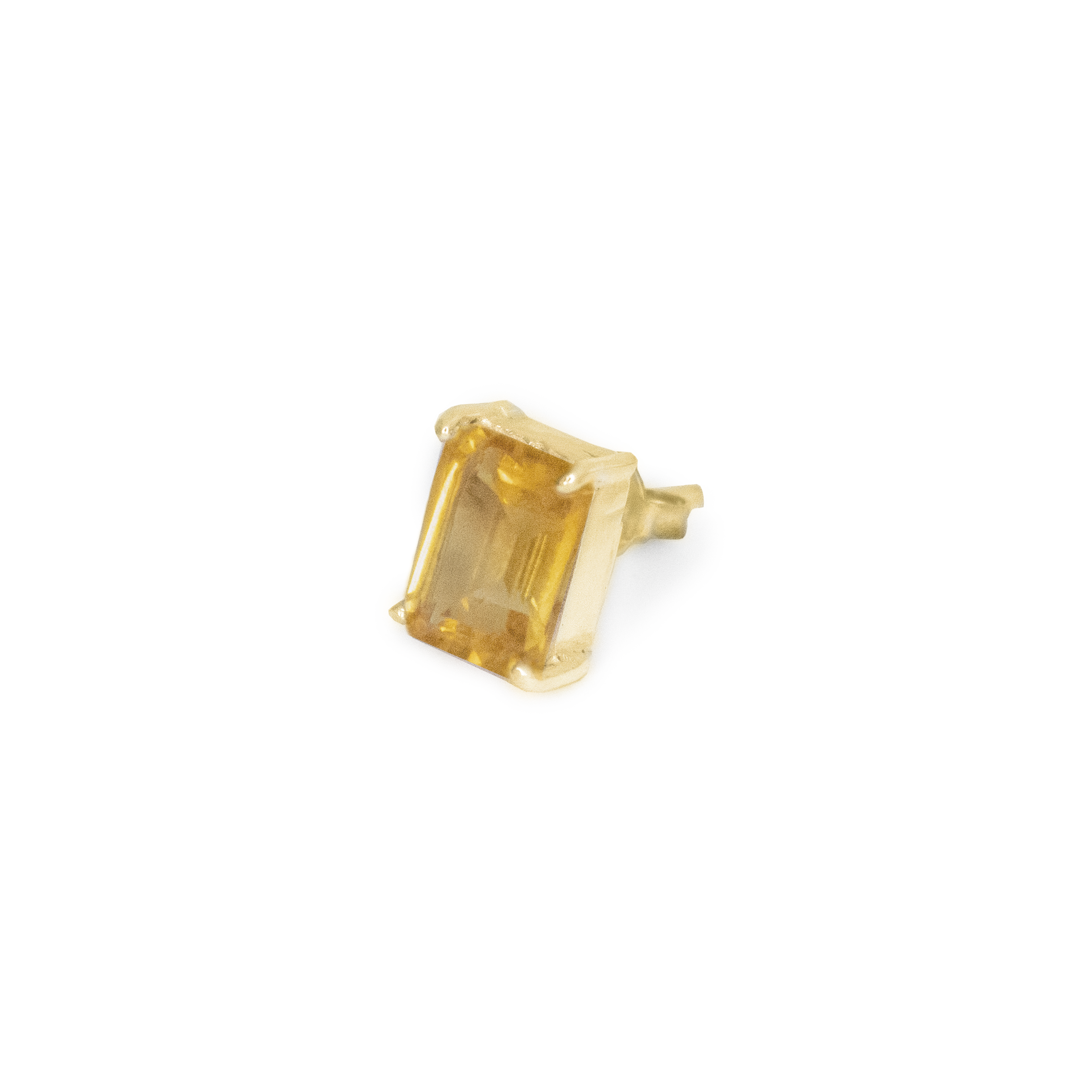 Lemon quartz stud