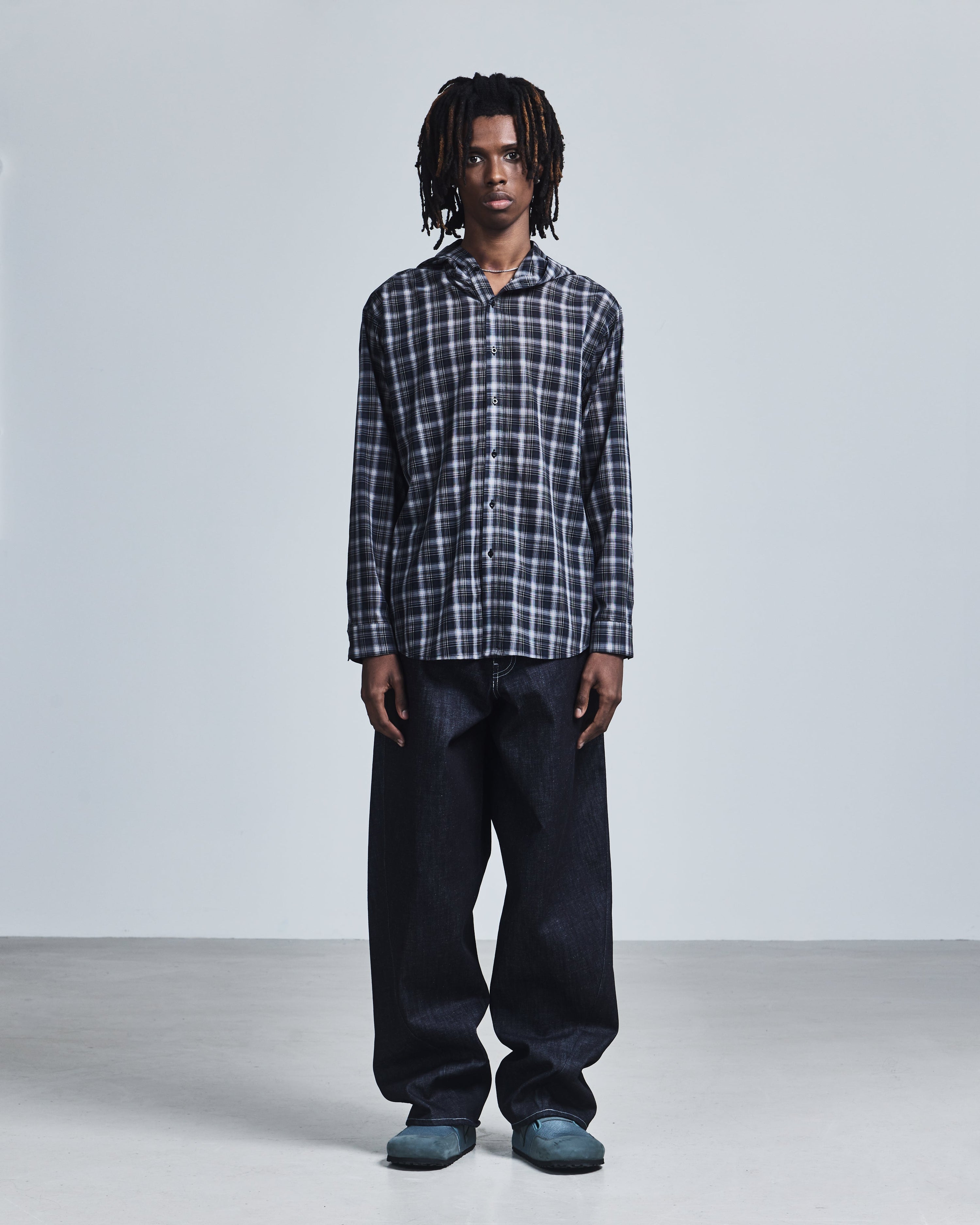 Hooded oxford shirt