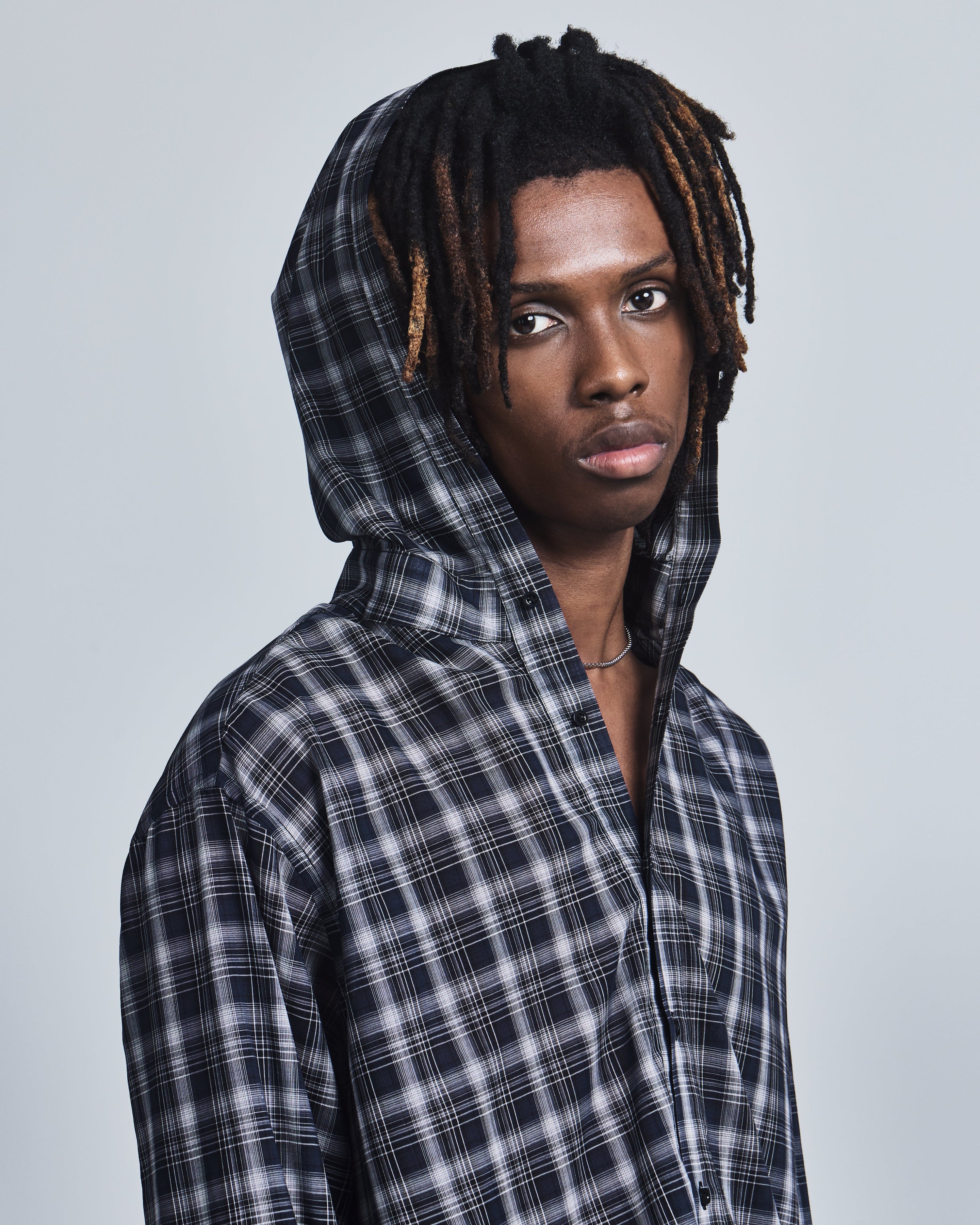 Hooded oxford shirt
