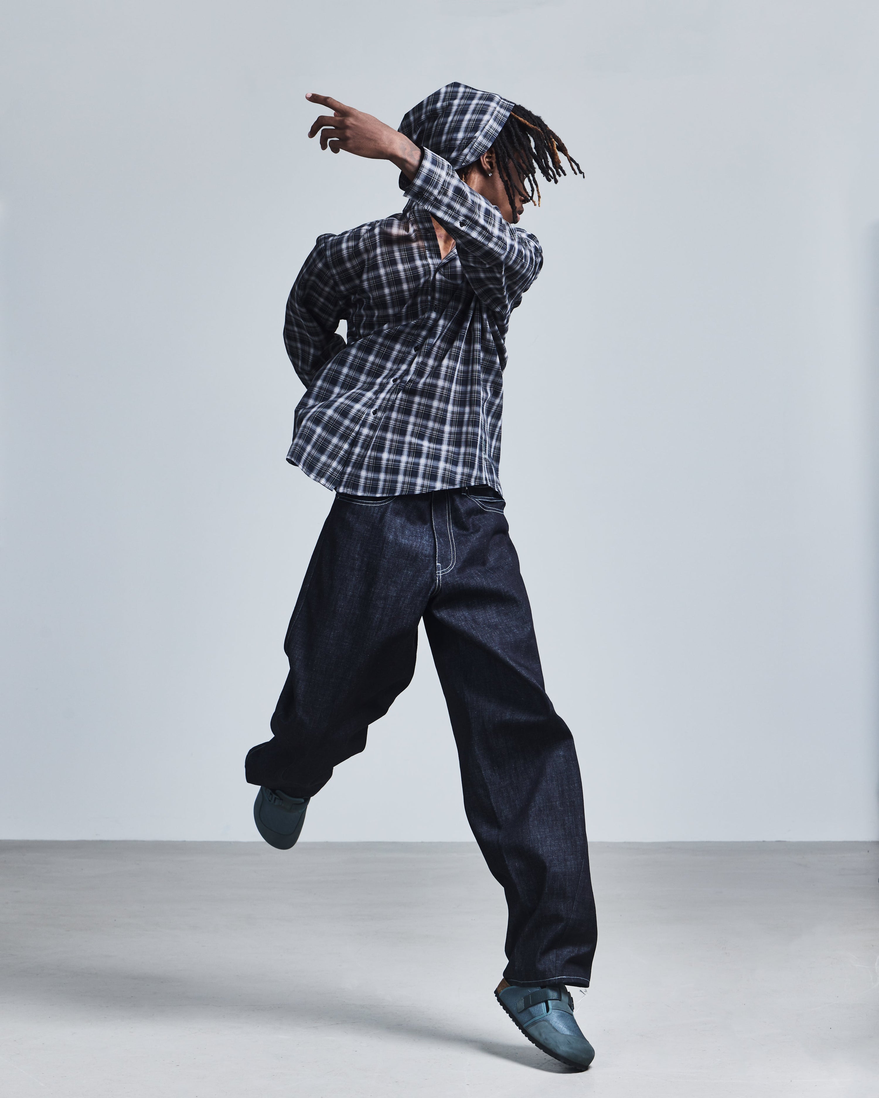 Hooded oxford shirt