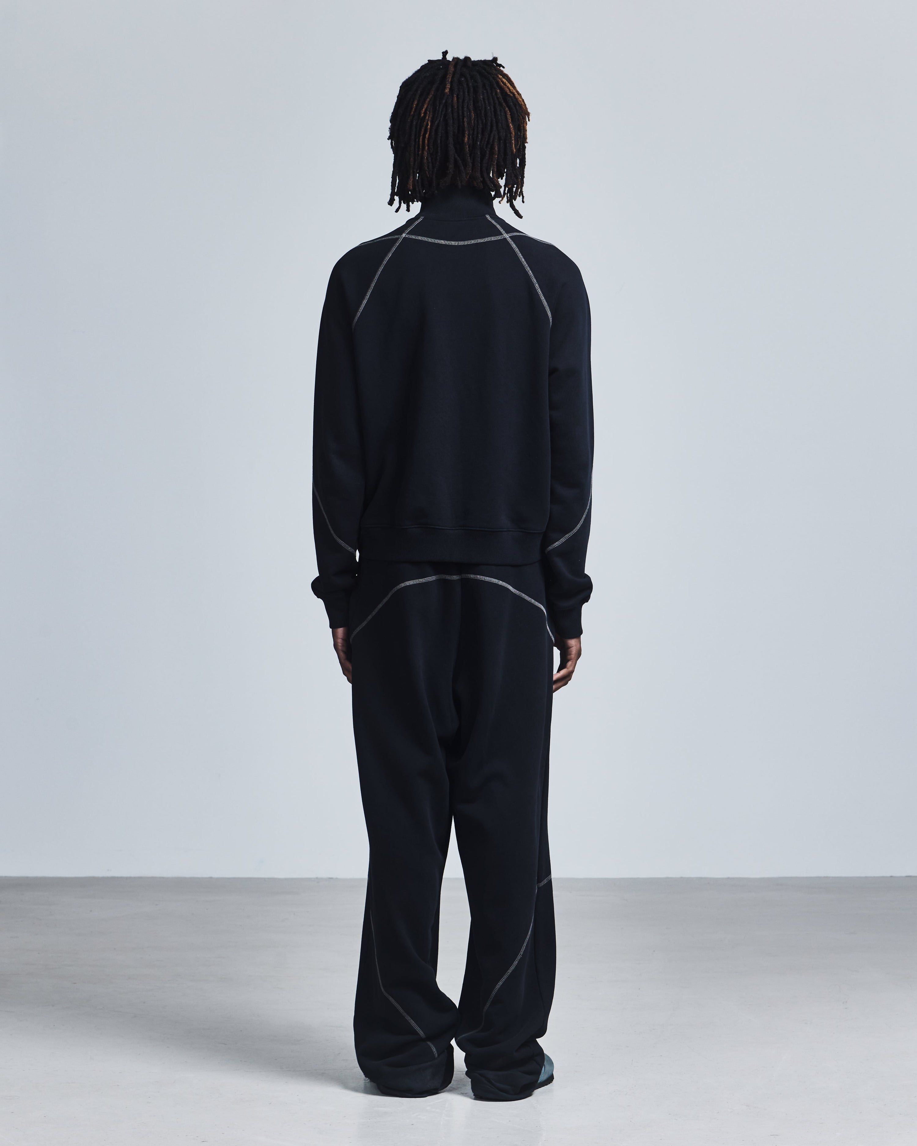 Coverstitch zip-up jacket