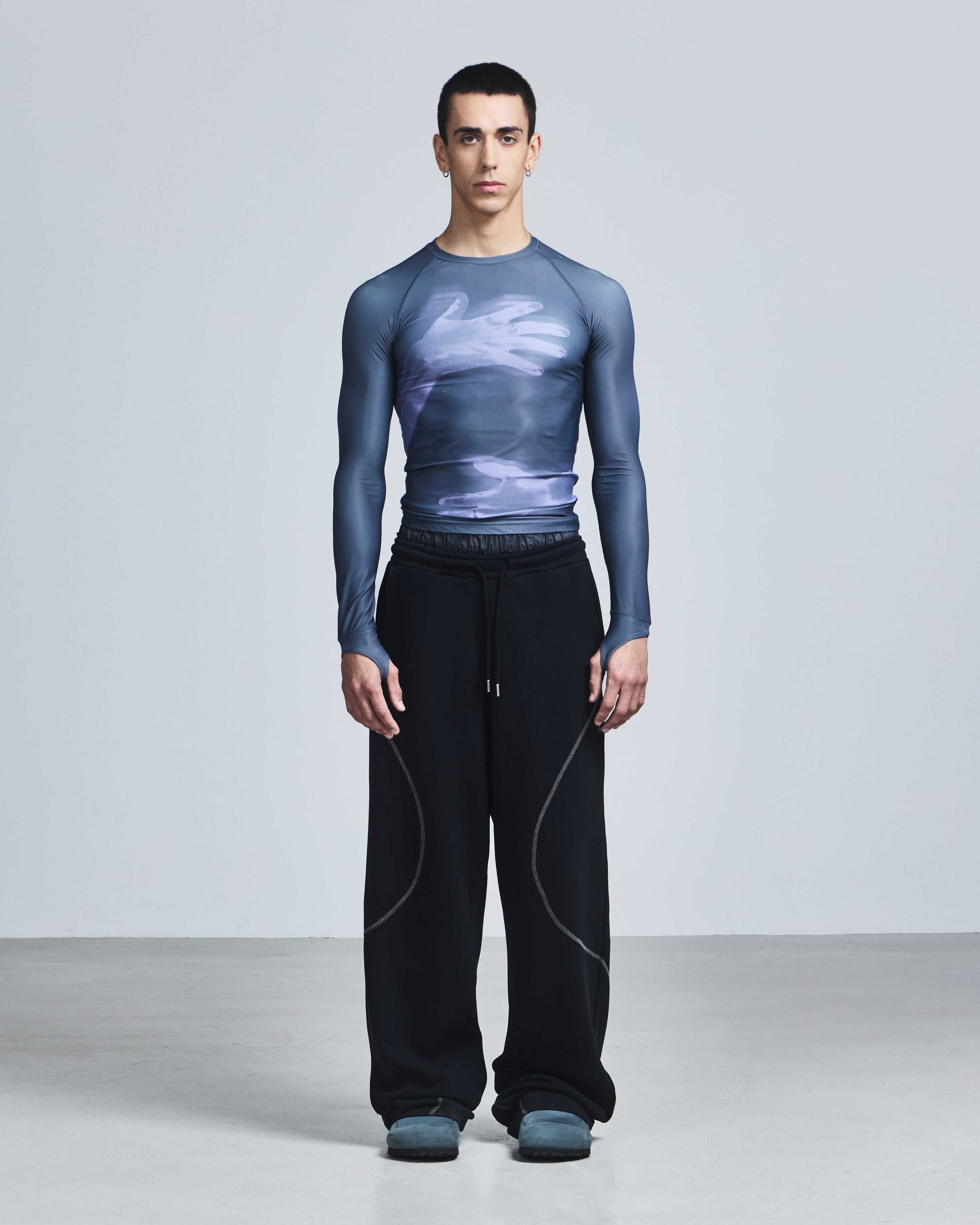 'embrace' printed long sleeve top