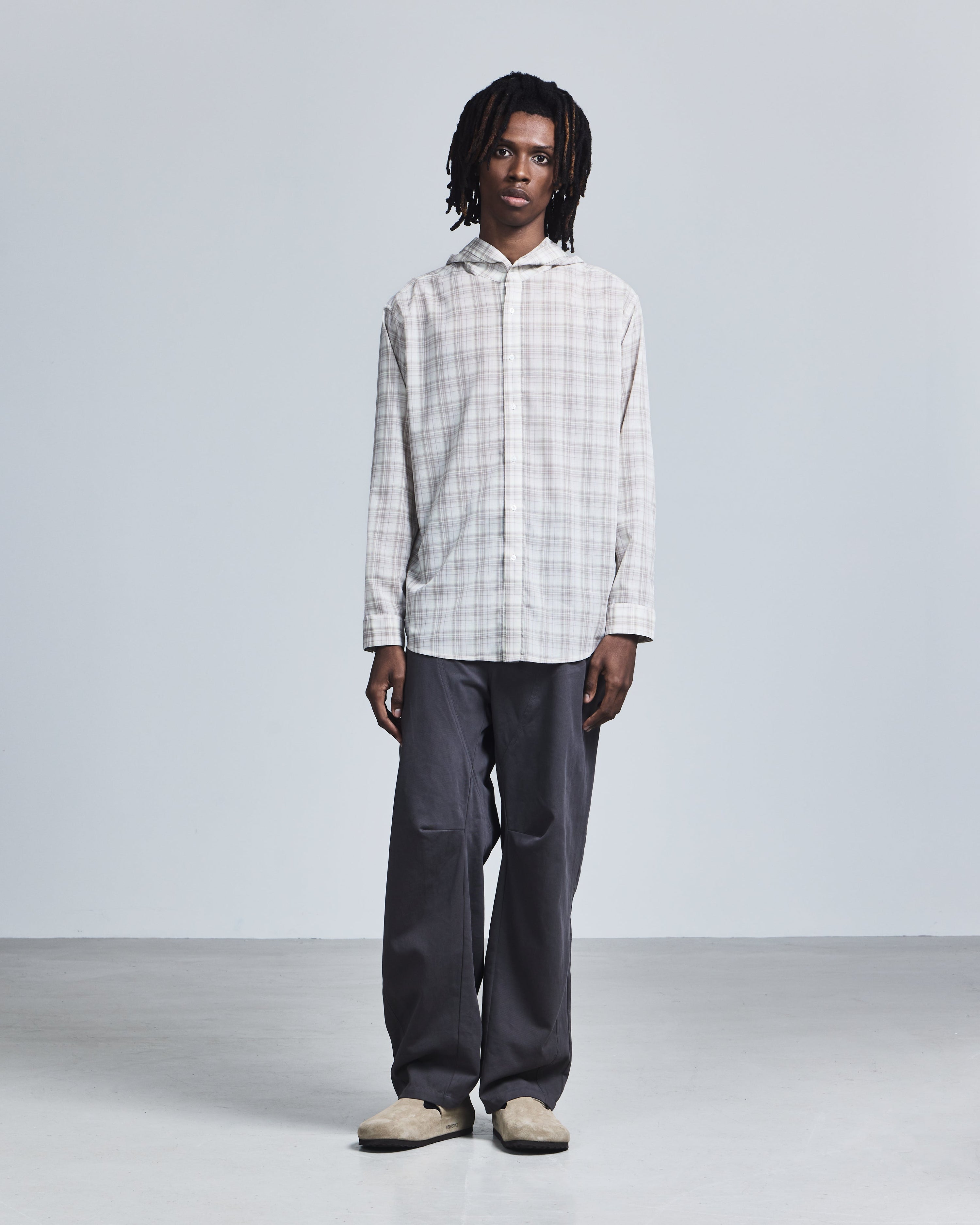 Hooded oxford shirt