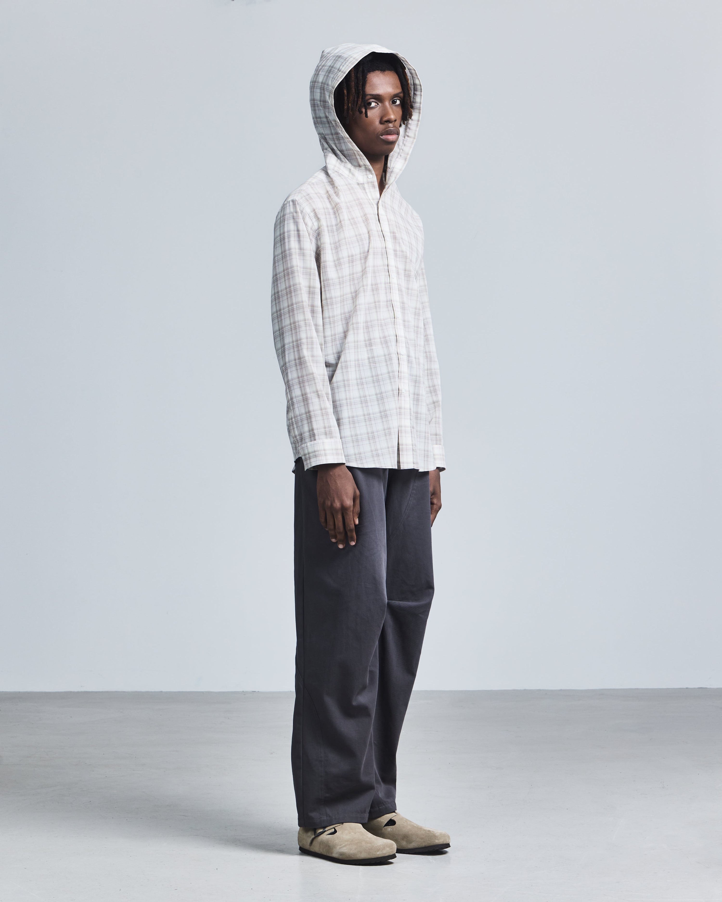 Hooded oxford shirt