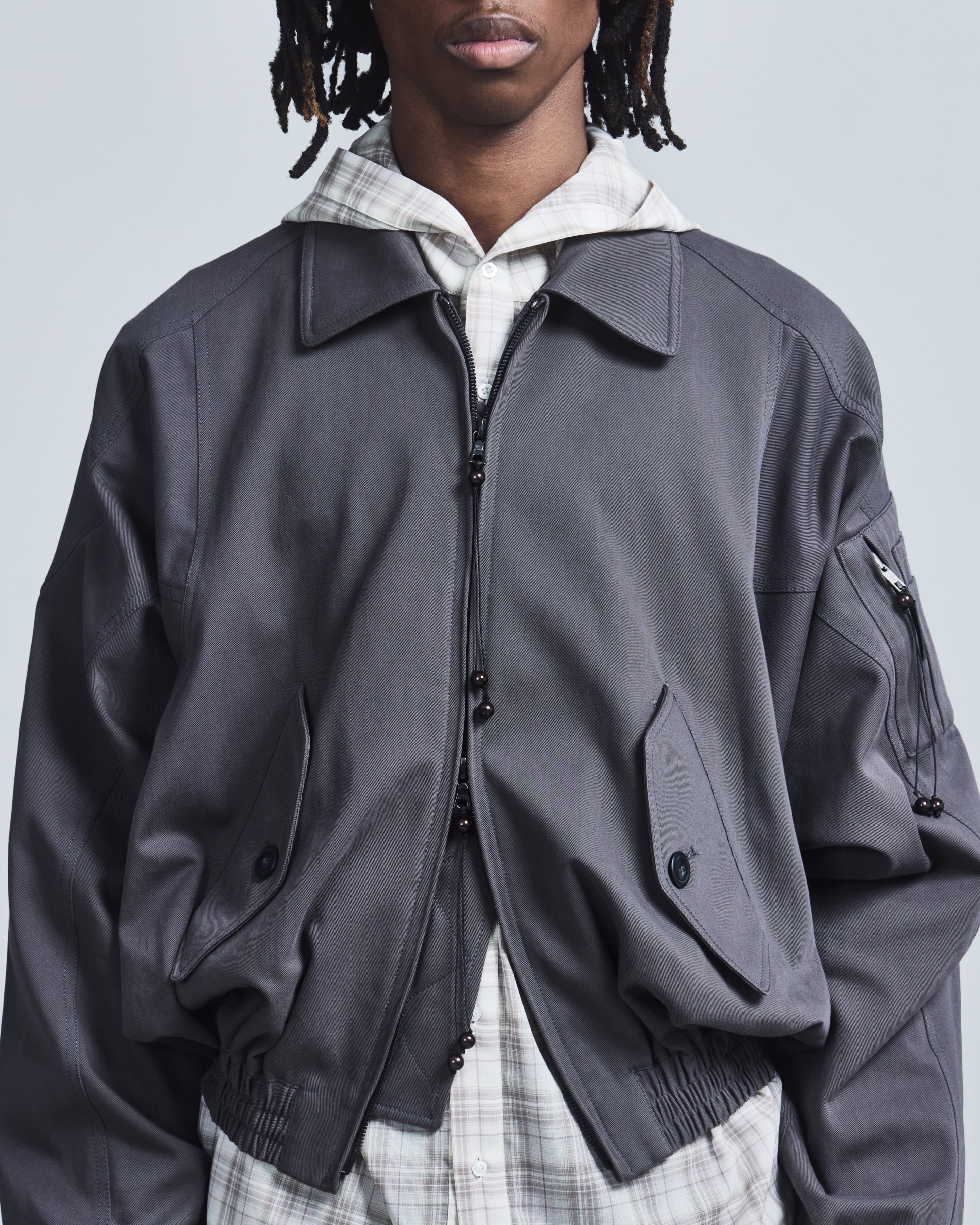 Kinetic cut flight jacket