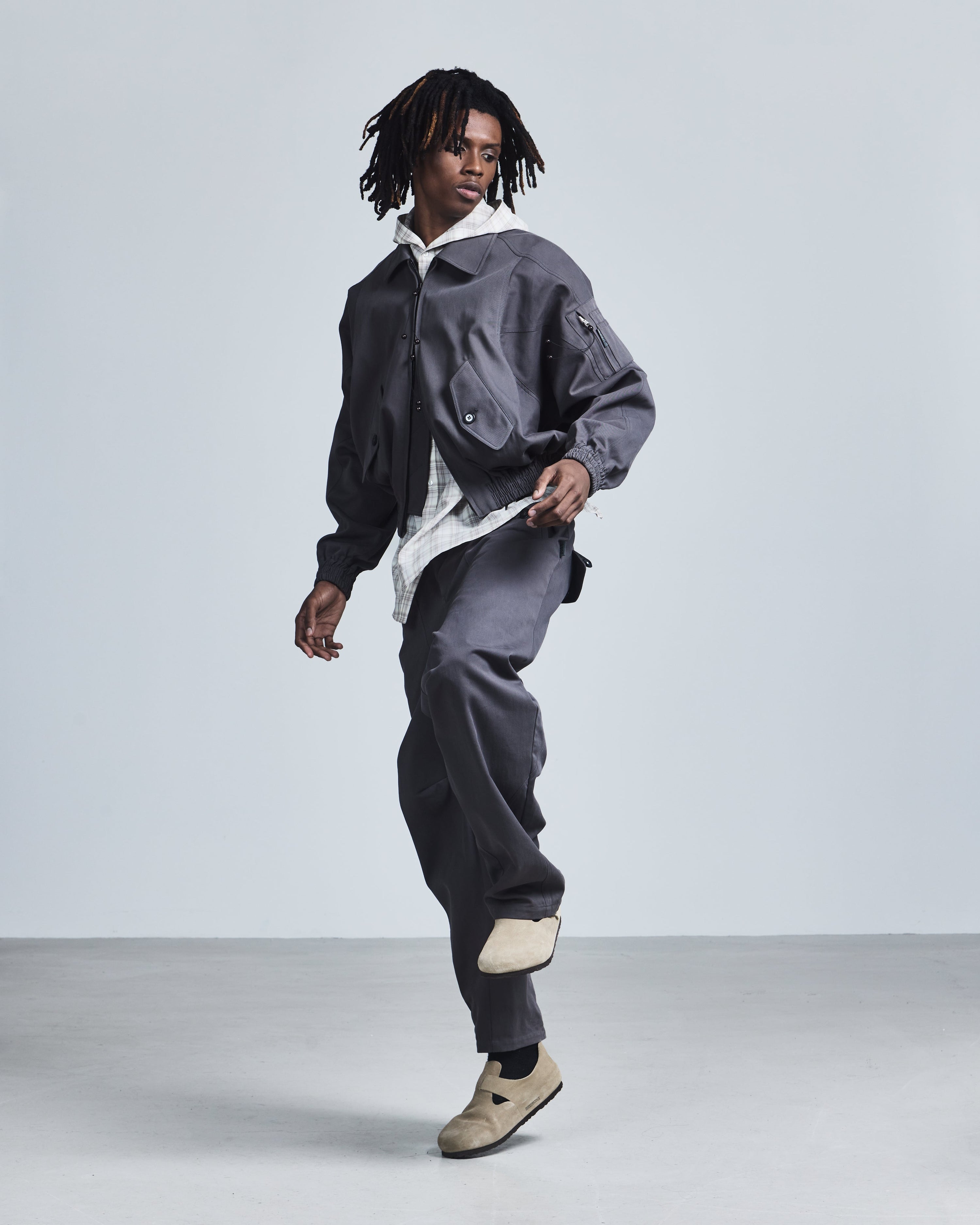 Kinetic cut flight jacket