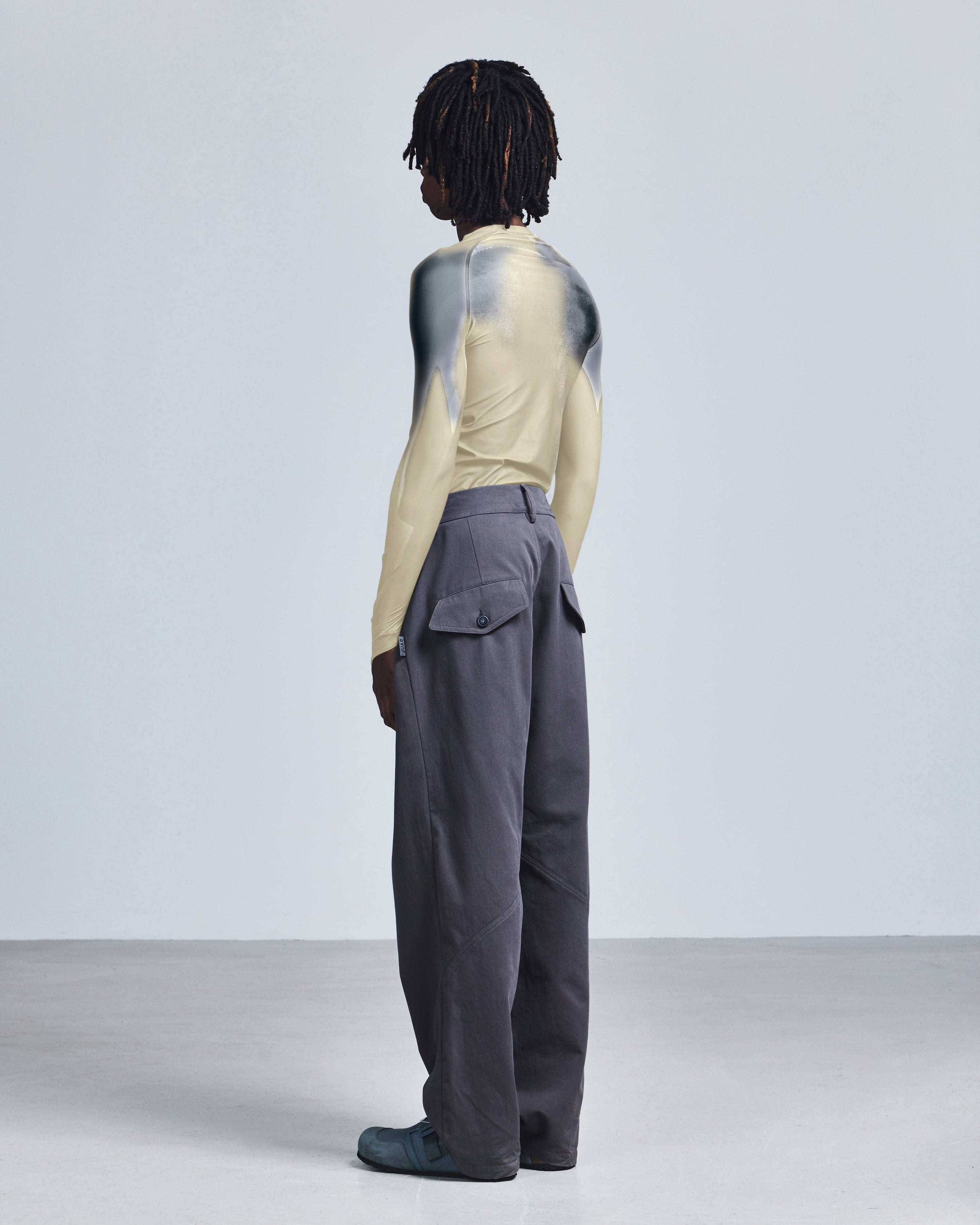 Pleated fatigue pant