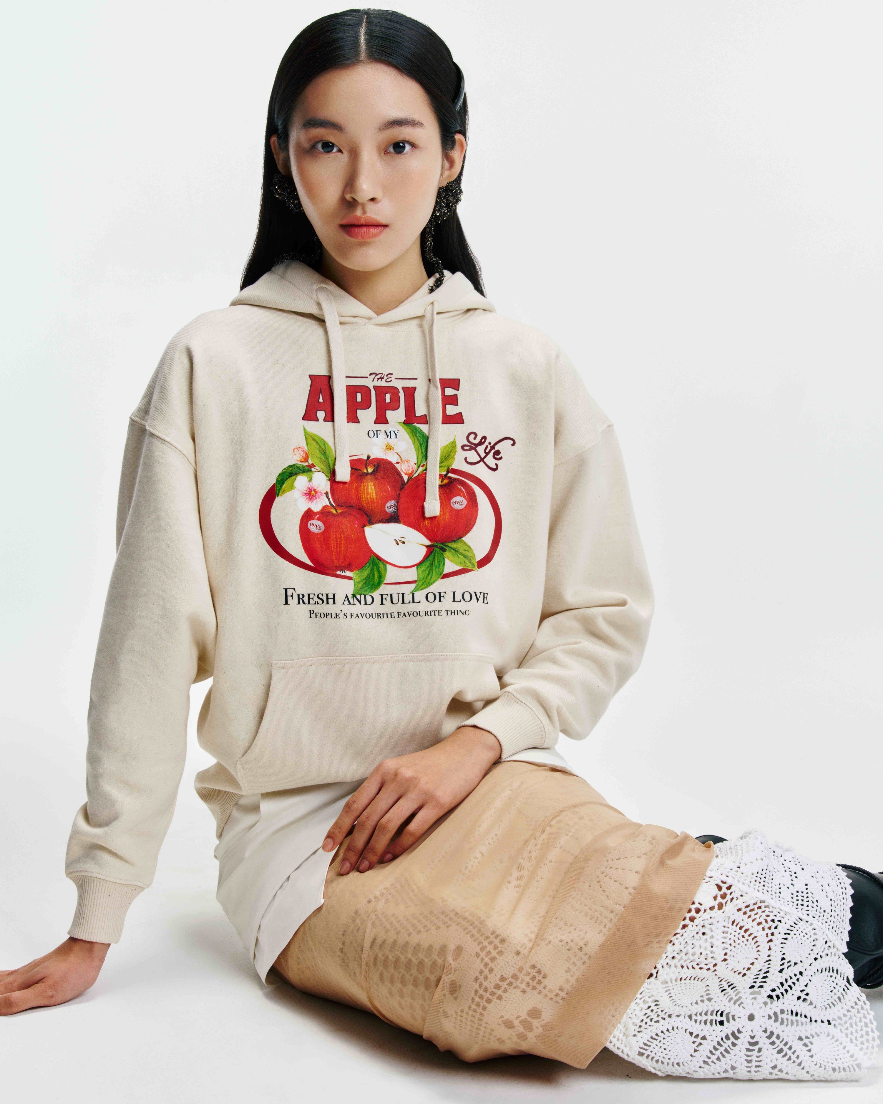 Felpa 'the apple of my life'