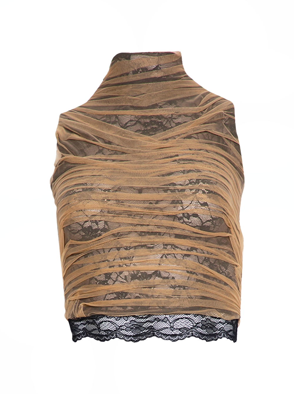 Lace temptation high neck top