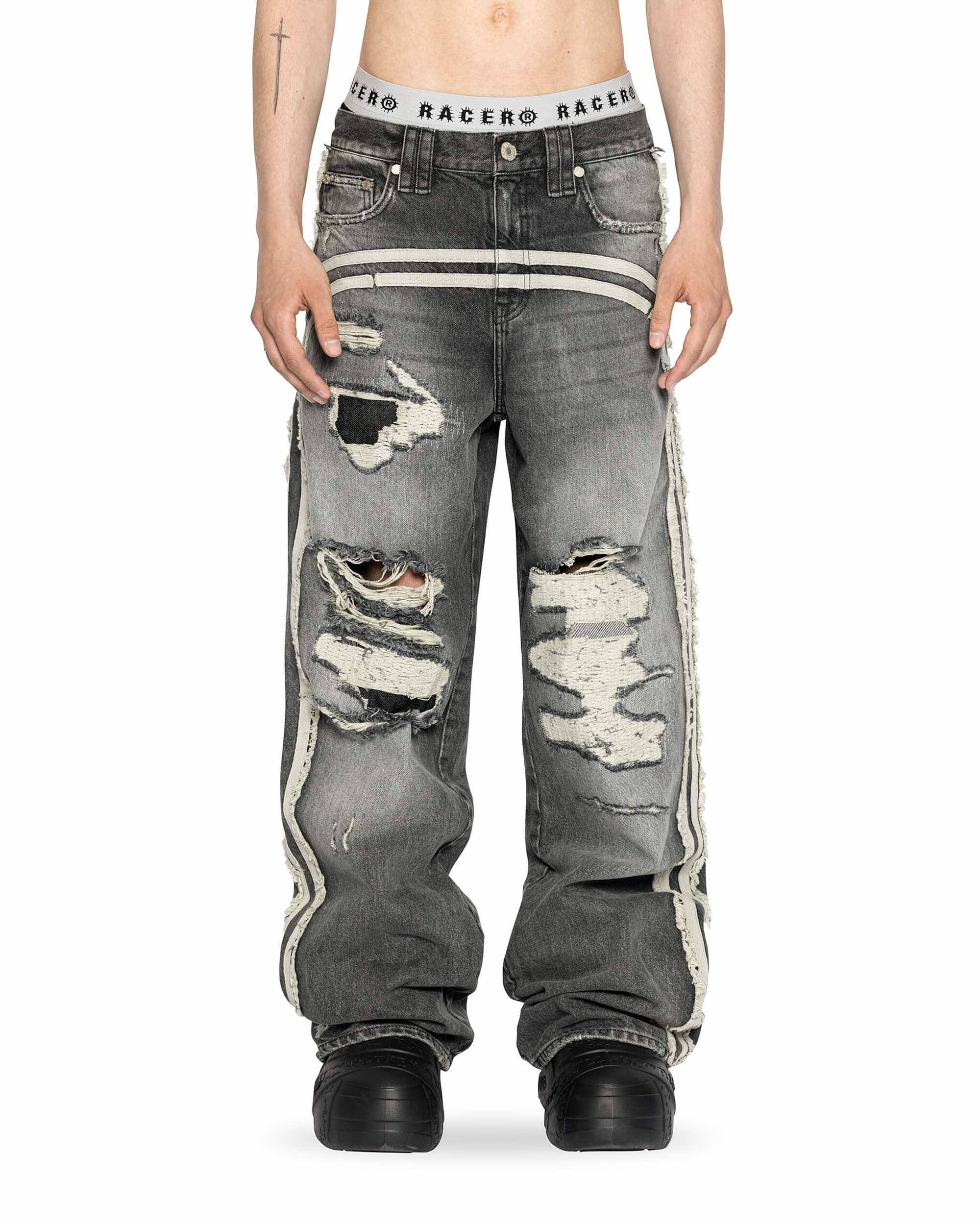 Grey track jeans