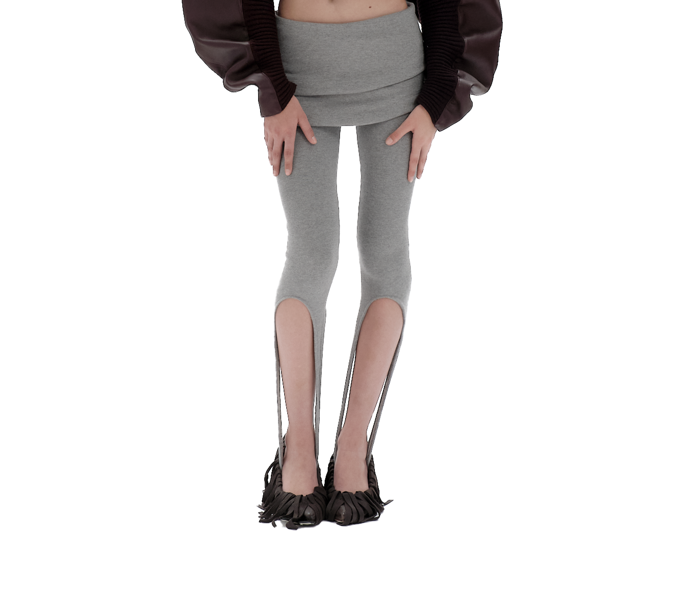 Leggings over skirt