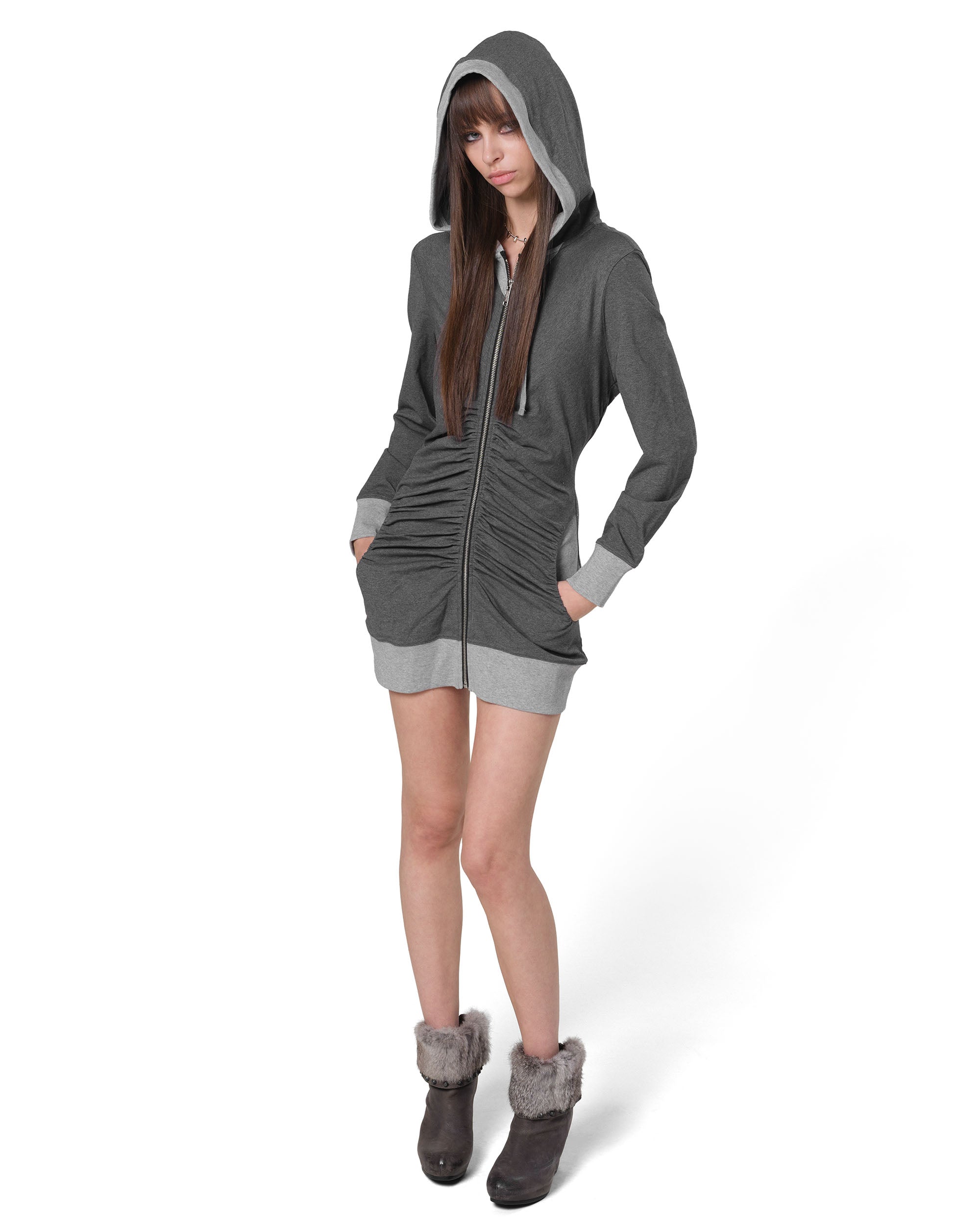 Ruched hoodie