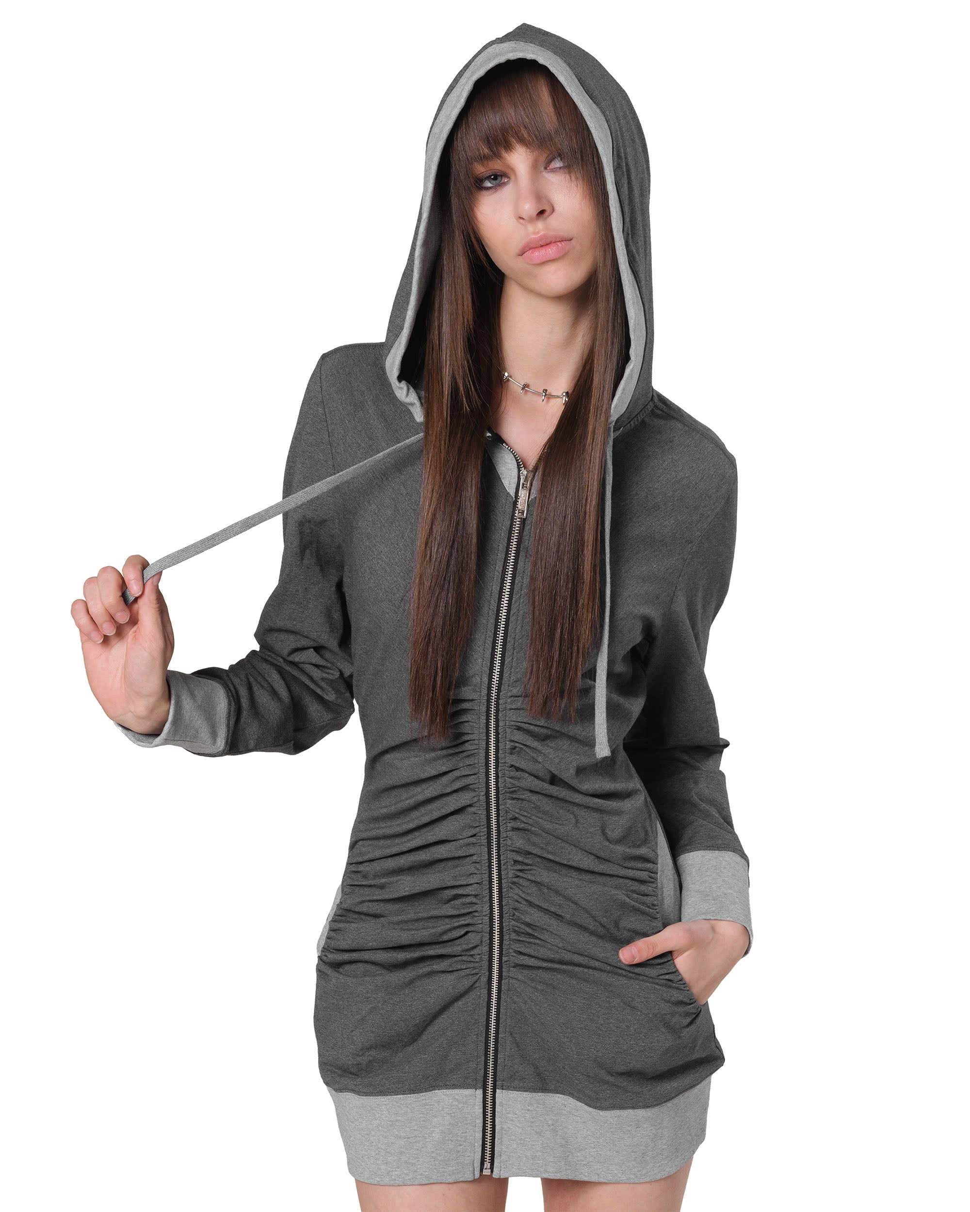 Ruched hoodie