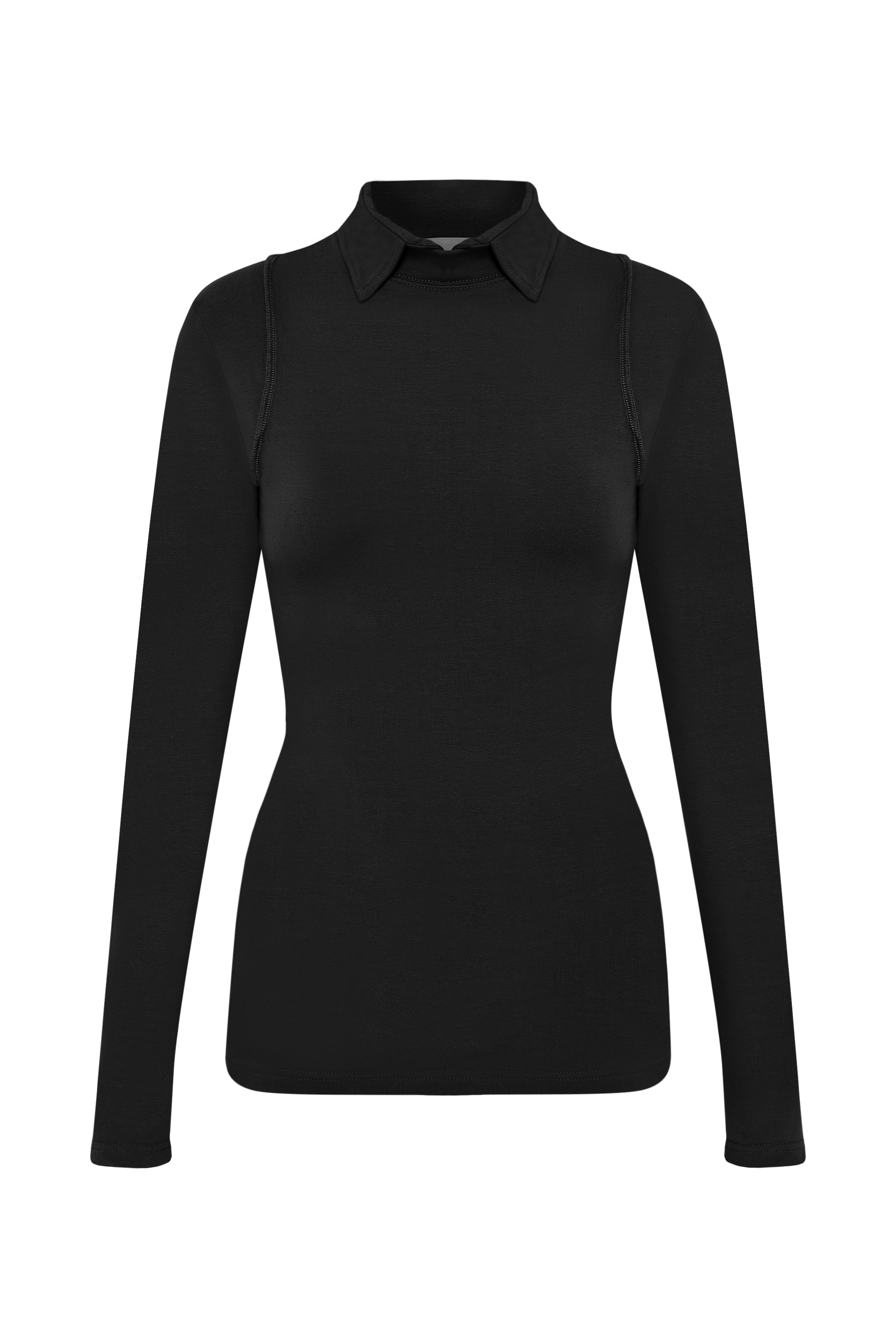 Fitted longsleeve black