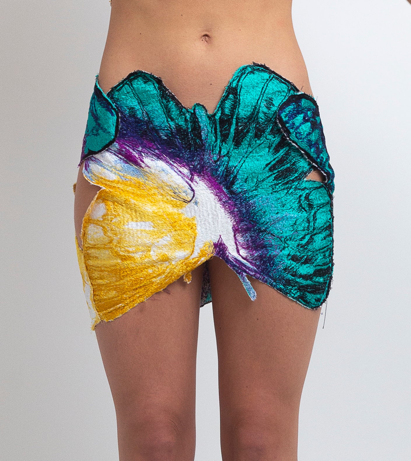 Embroidered butterfly skirt