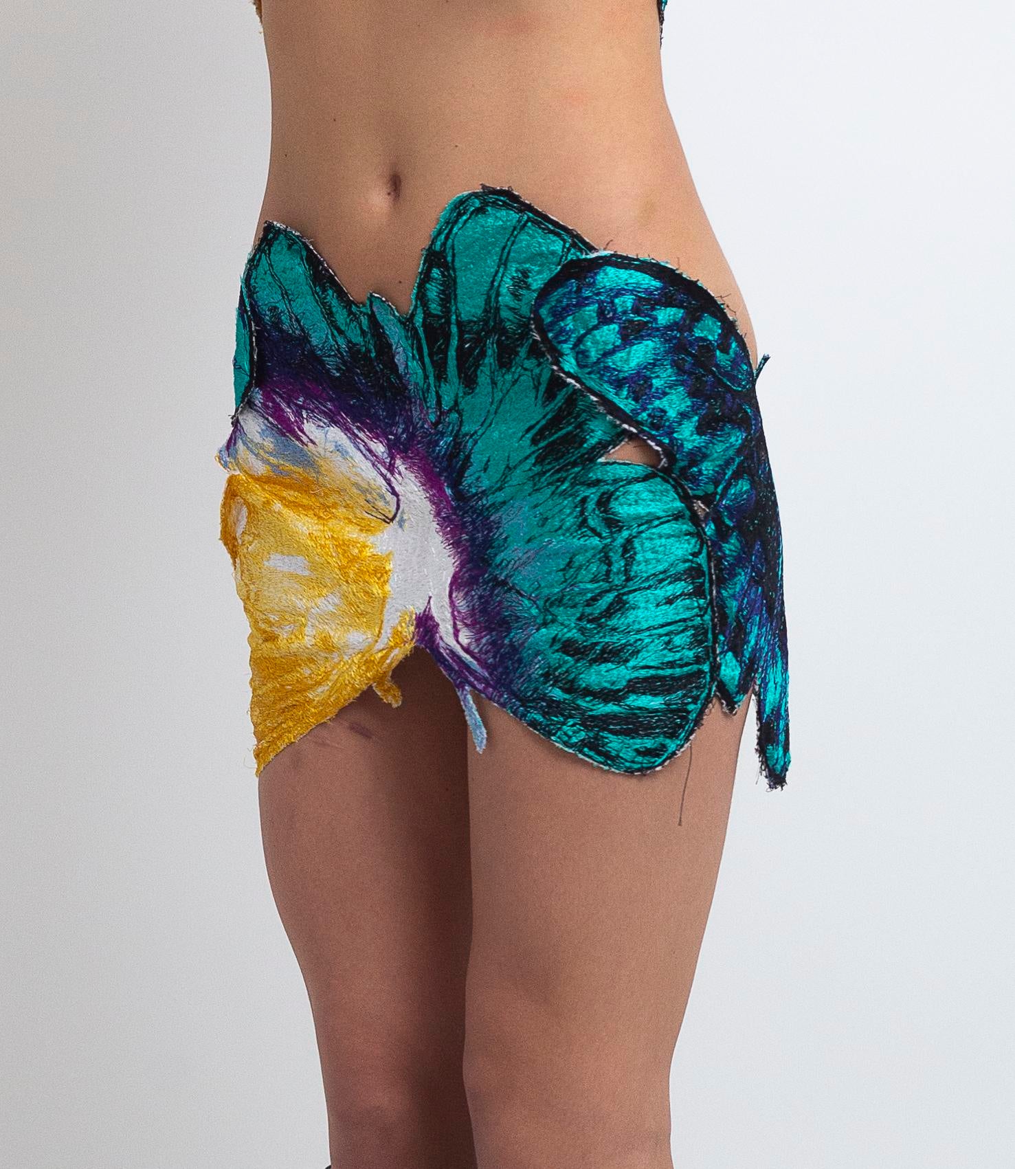 Embroidered butterfly skirt