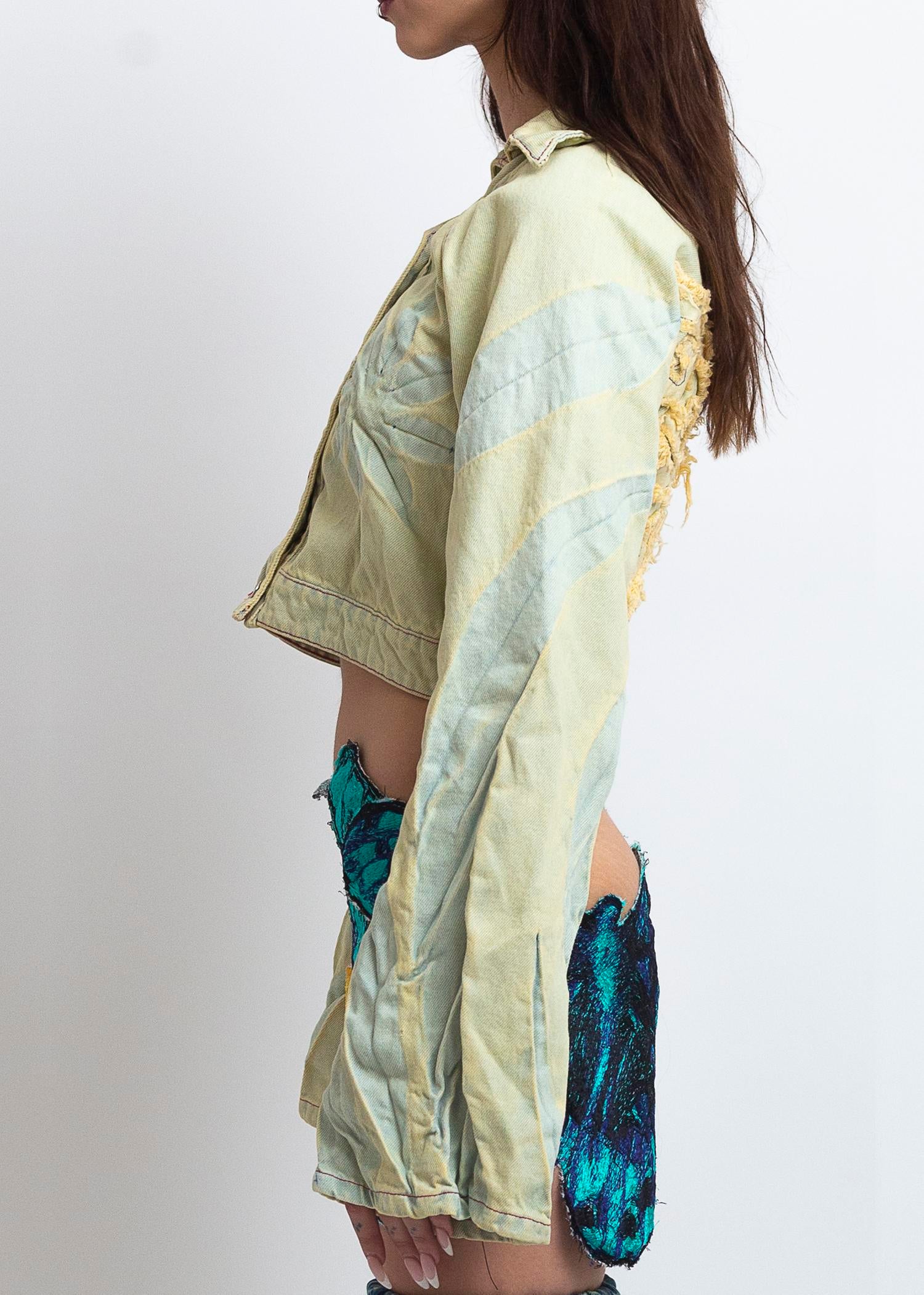 Butterfly back raglan jacket